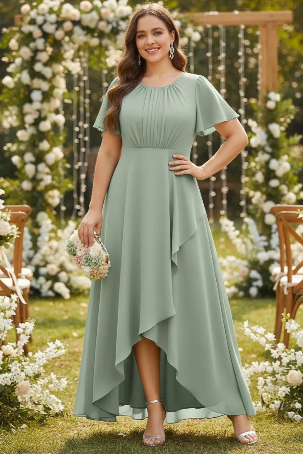 Elara High-Low Bridesmaid Dress