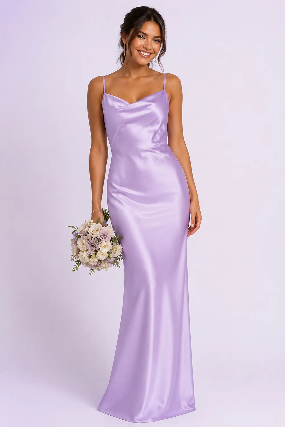 Cowl Neck Bridesmaid Dress
