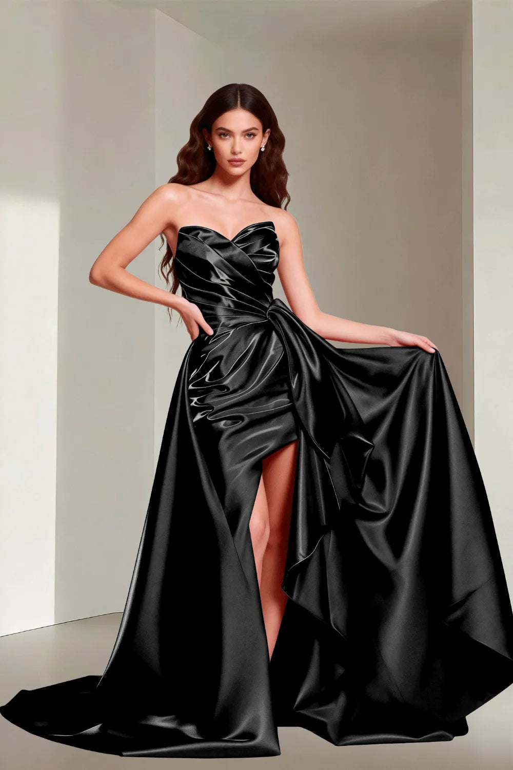 Aurelia Strapless Bow Back Evening Gown