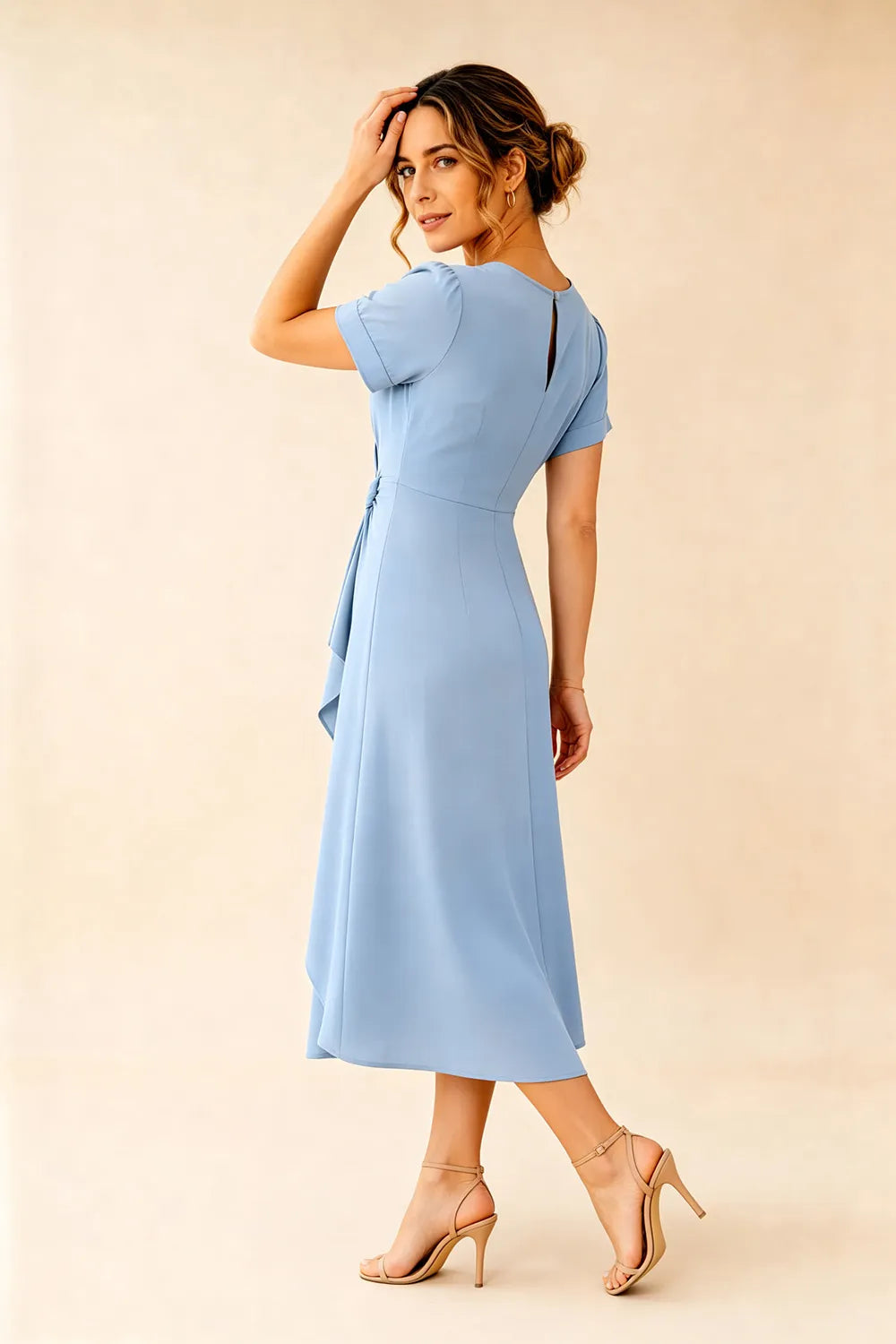 Wrap Front Wedding Guest Dress