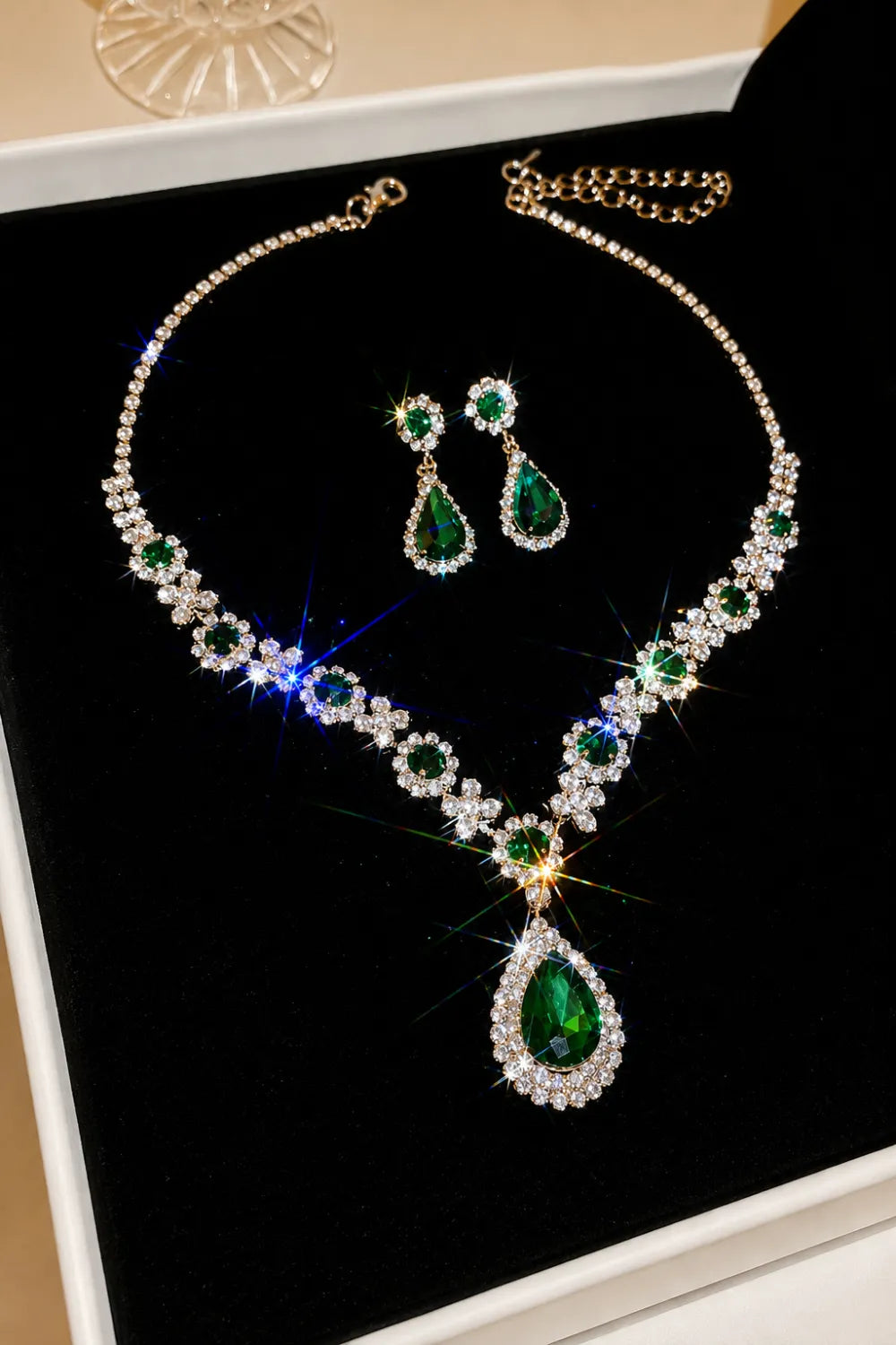 Crystal Bloom Necklace Set