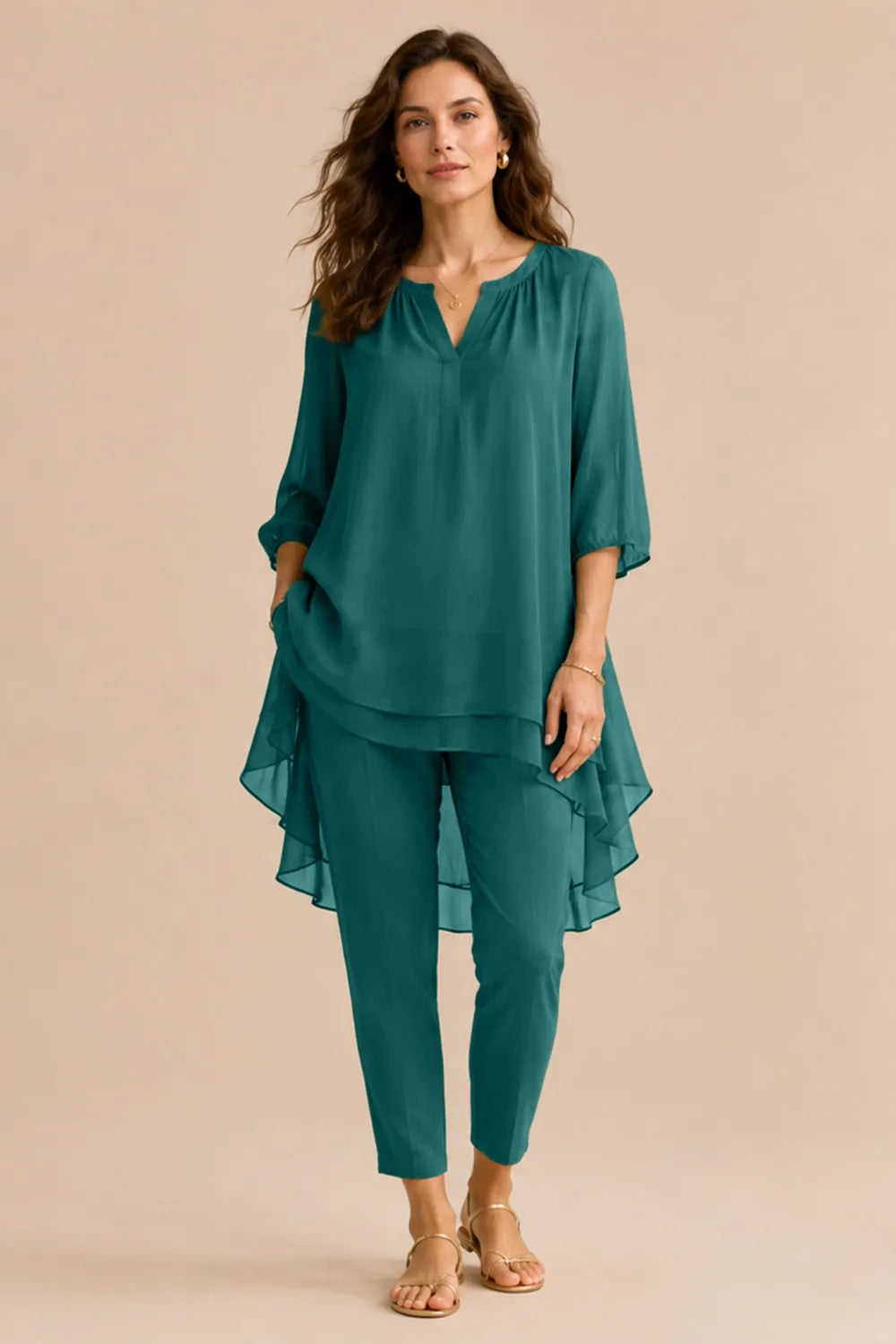 Seraphina Elegant Overlay Pant Ensemble