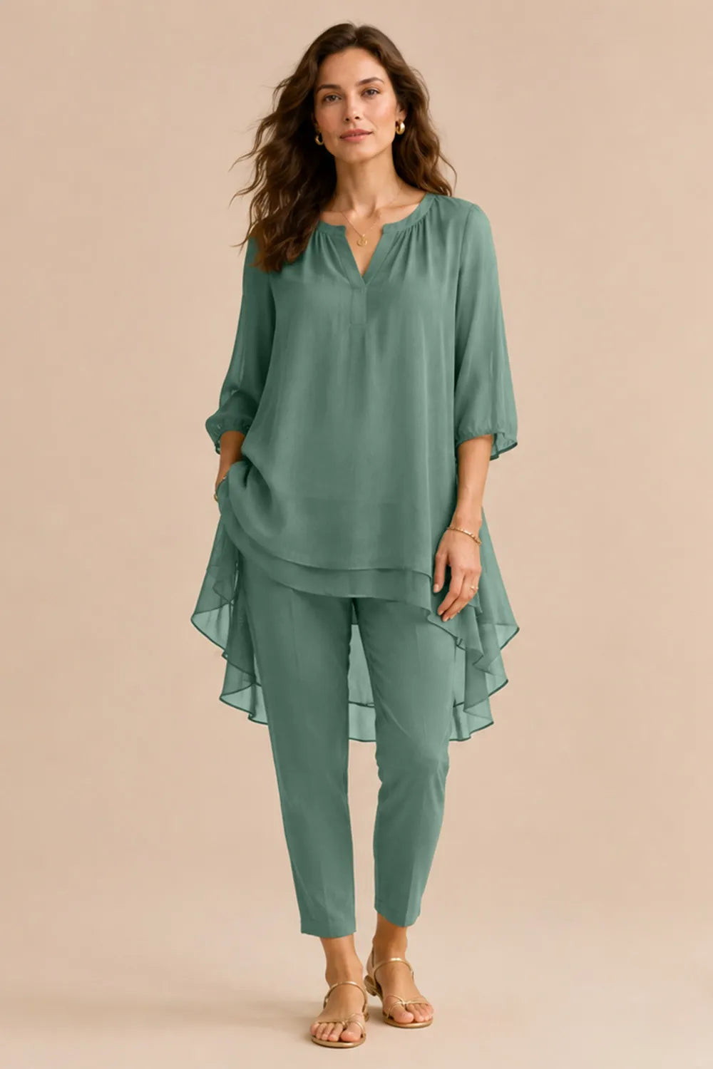 Seraphina Elegant Overlay Pant Ensemble