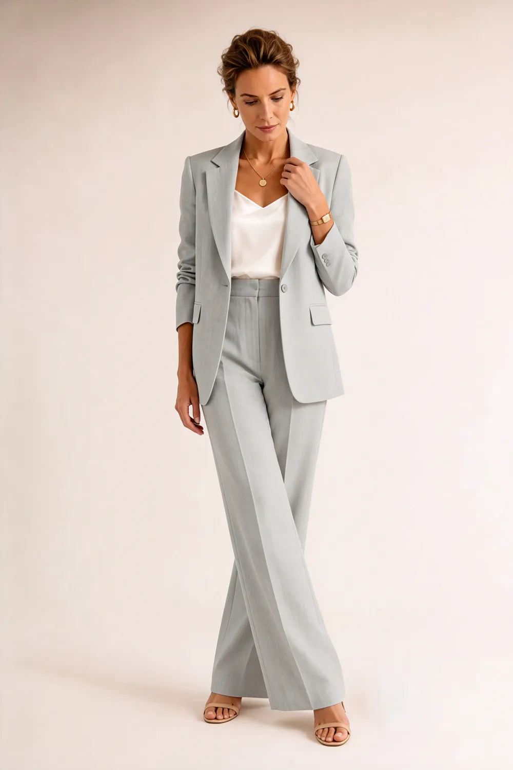 Formal Blazer Pant Suit for Wedding Guests