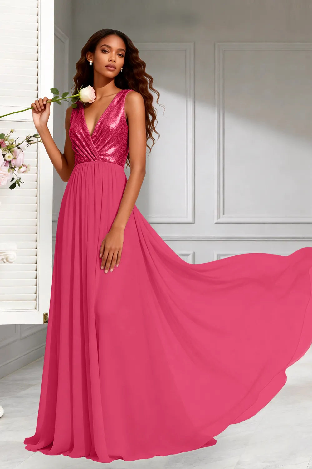 Elara Sleeveless Chiffon Formal Evening Gown