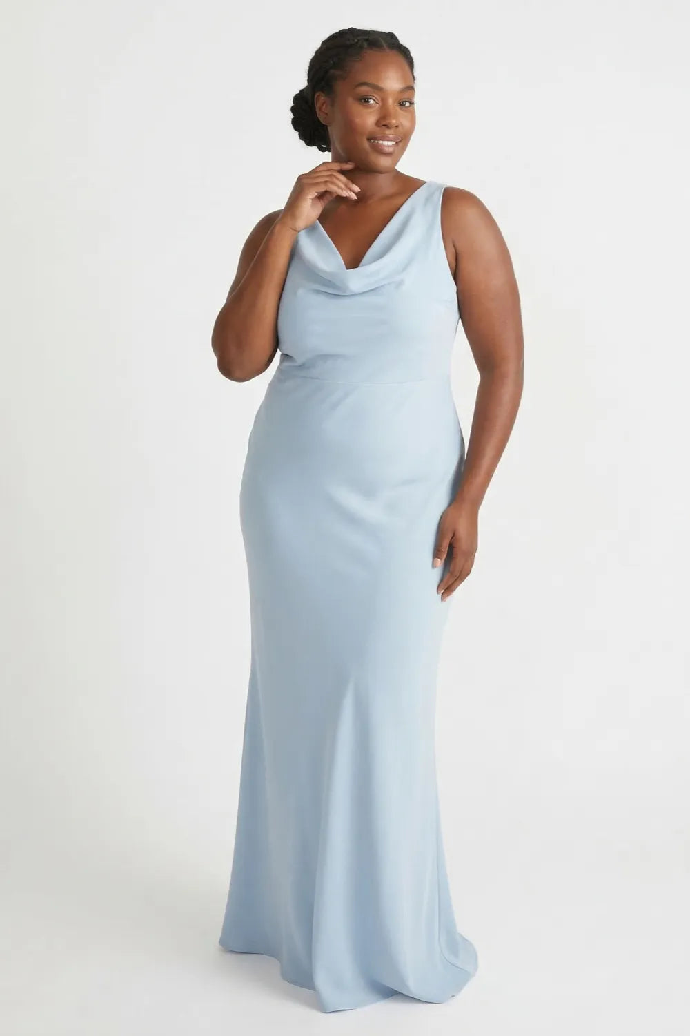 Celeste Light Blue Chiffon Bridesmaid Dress