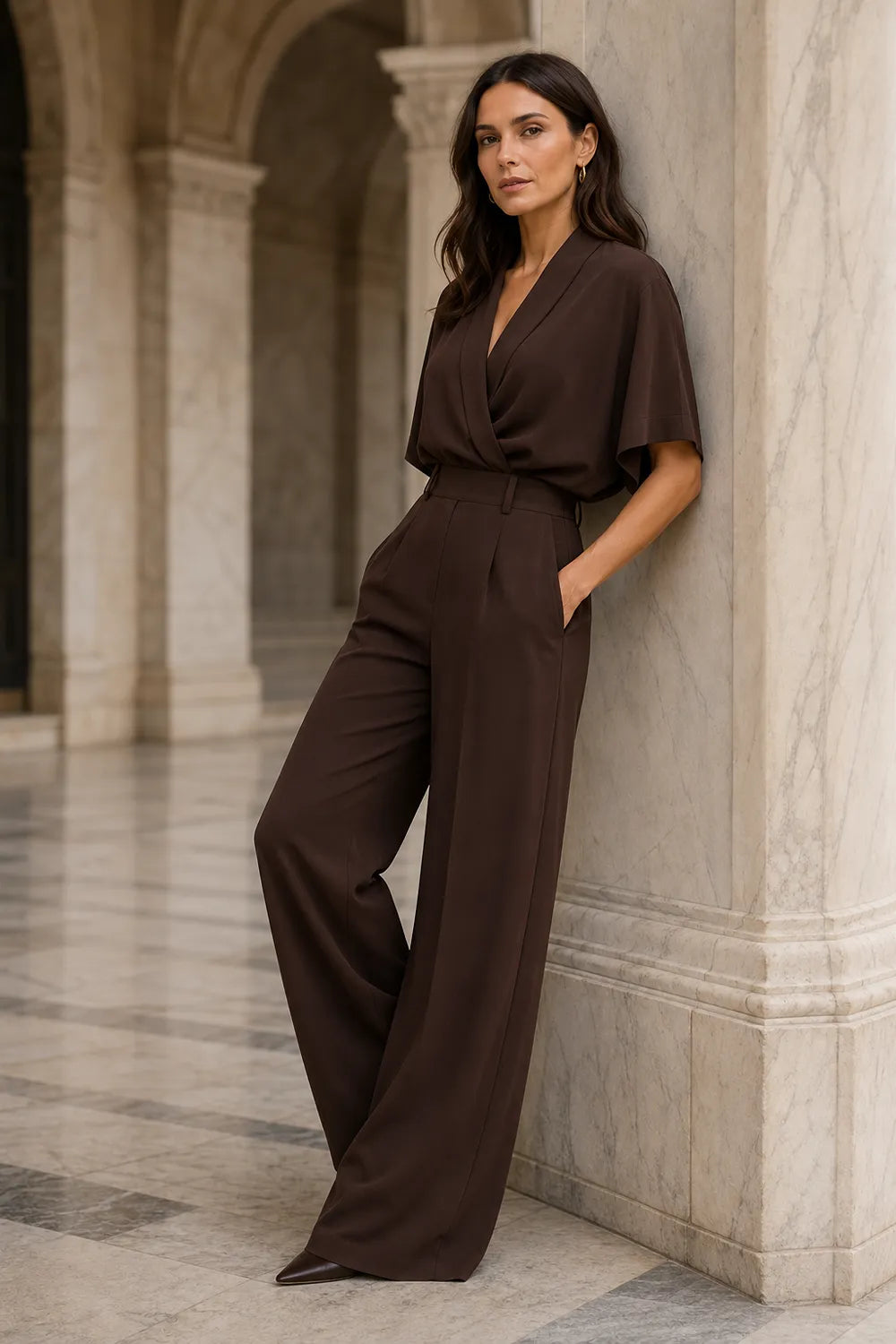 Serena Open Back Wide Leg Jumpsuit