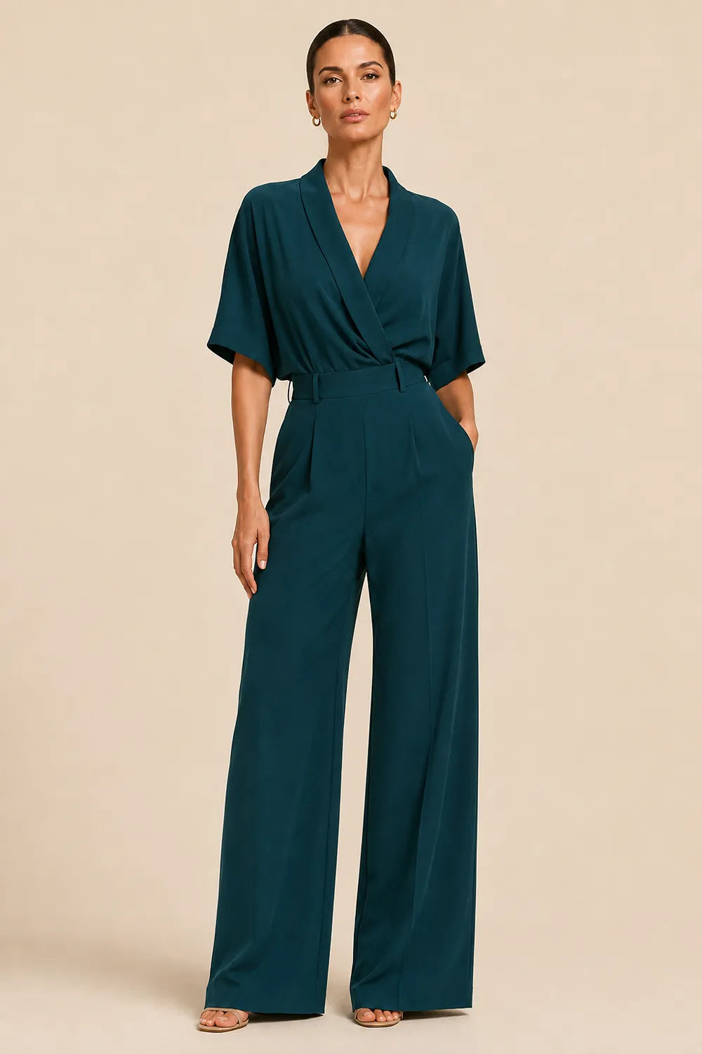 Serena Open Back Wide Leg Jumpsuit