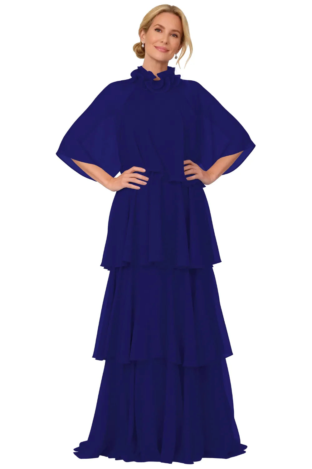 Elegant Tiered Chiffon Mother of the Bride Dress