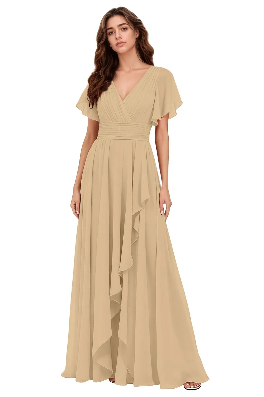 Flowy Chiffon A-Line Evening Dress