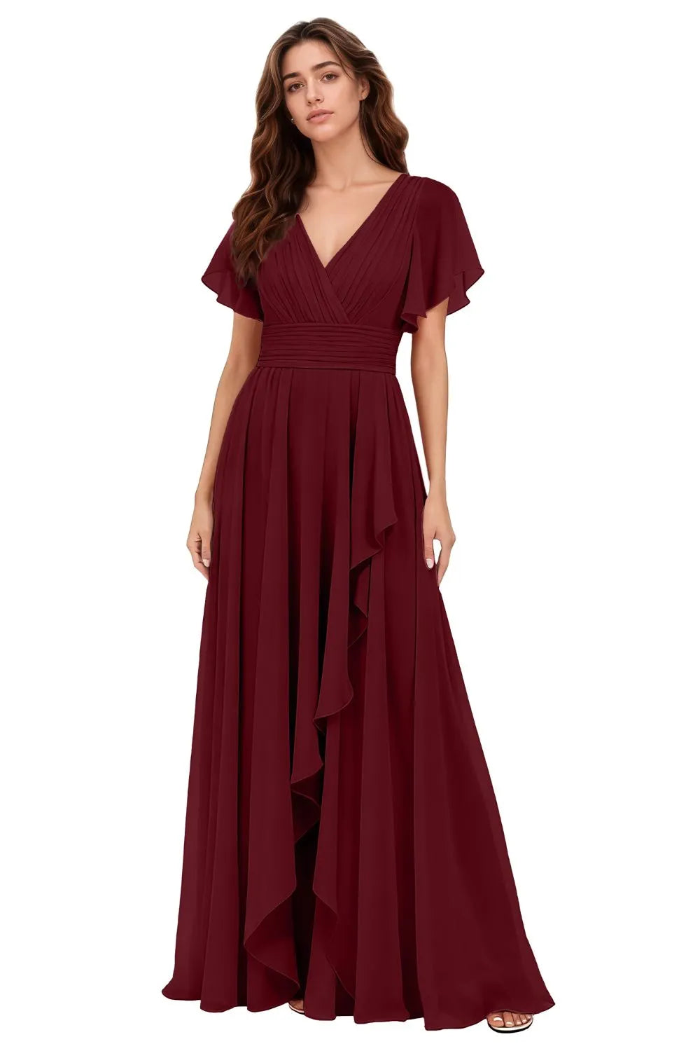 Flowy Chiffon A-Line Evening Dress