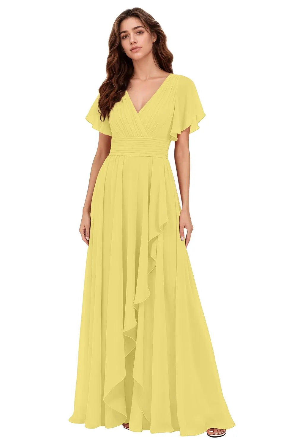 Flowy Chiffon A-Line Evening Dress