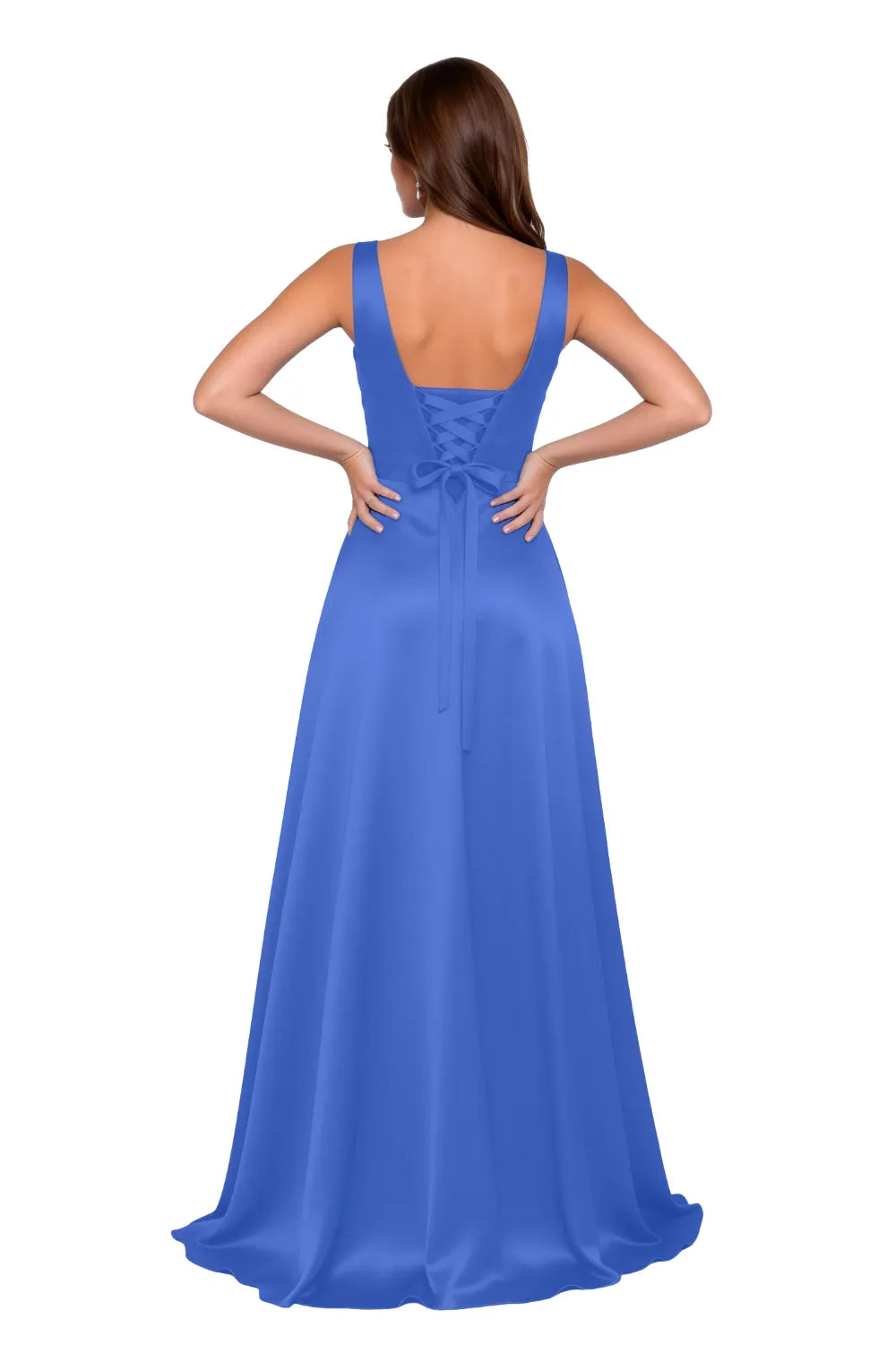 Elegant V Neck A Line Formal Maxi Dress