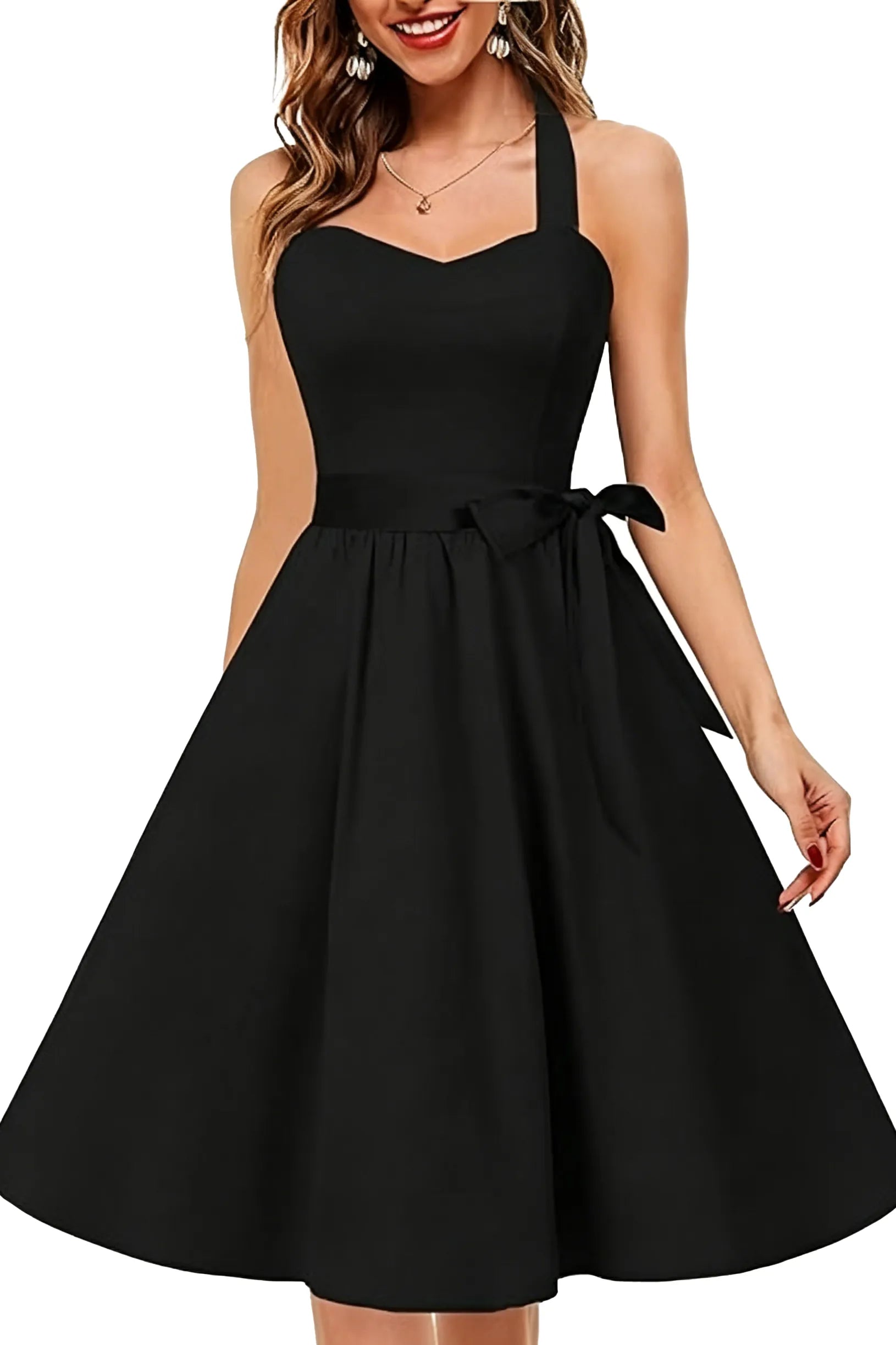 Aveline Sweetheart Halter Mini Dress