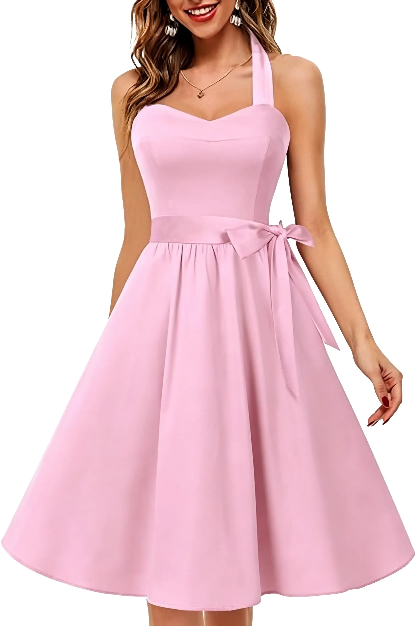 Aveline Sweetheart Halter Mini Dress