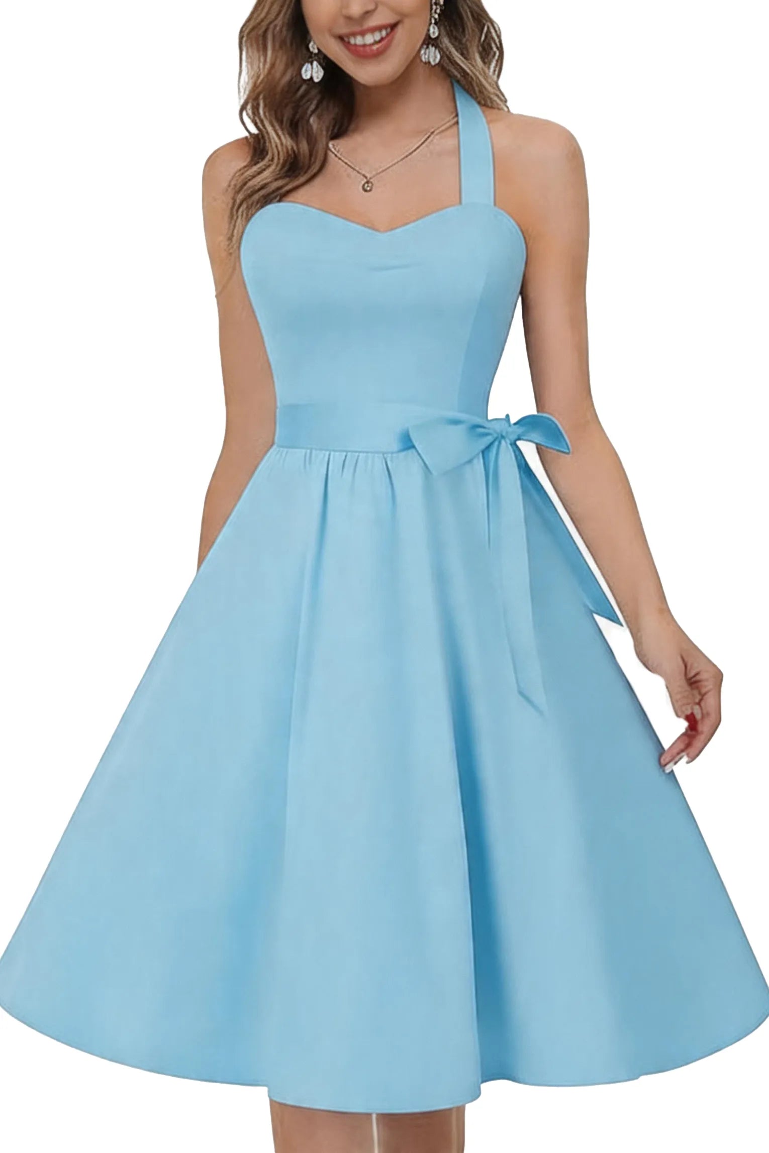 Aveline Sweetheart Halter Mini Dress