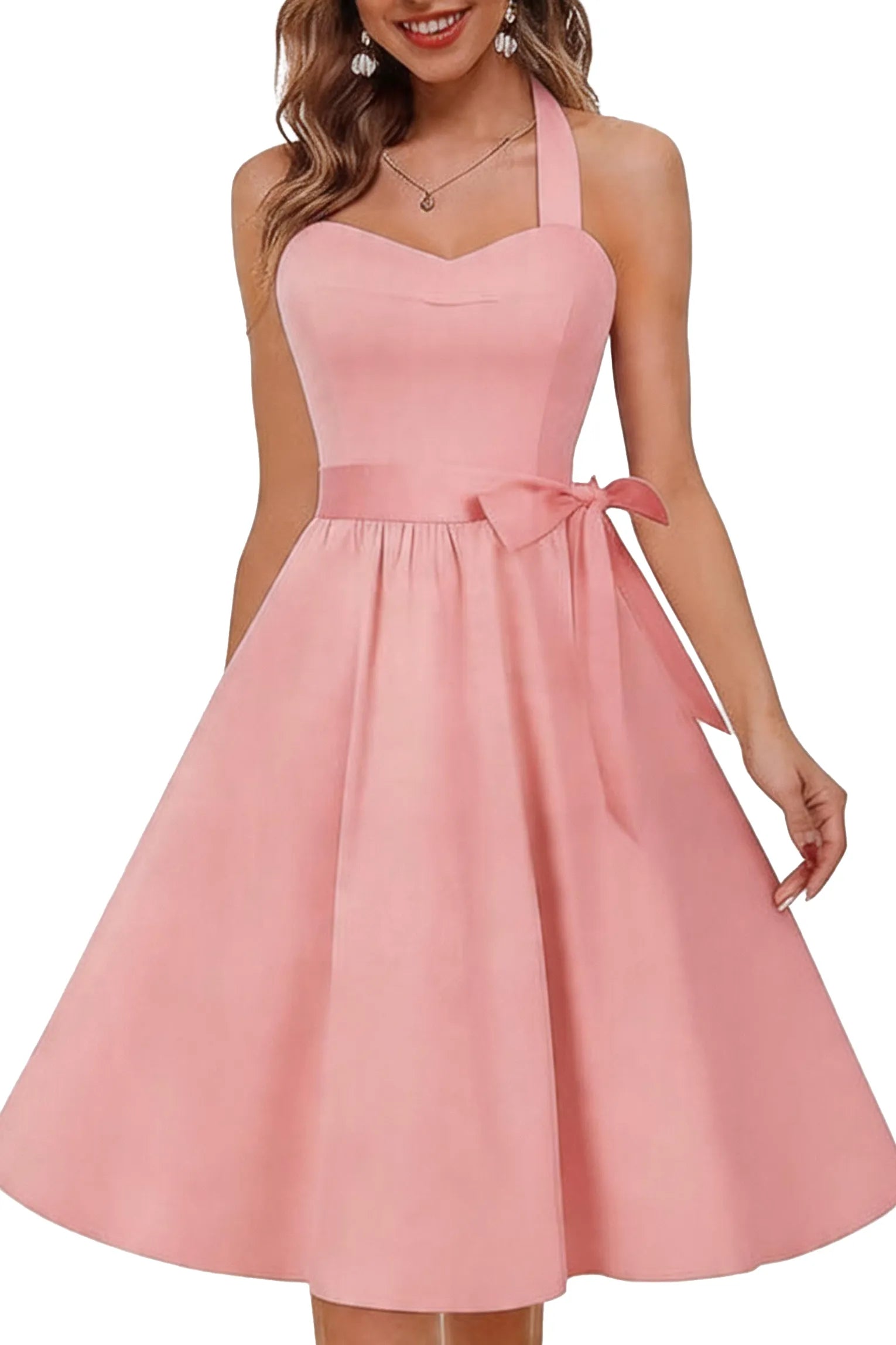 Aveline Sweetheart Halter Mini Dress