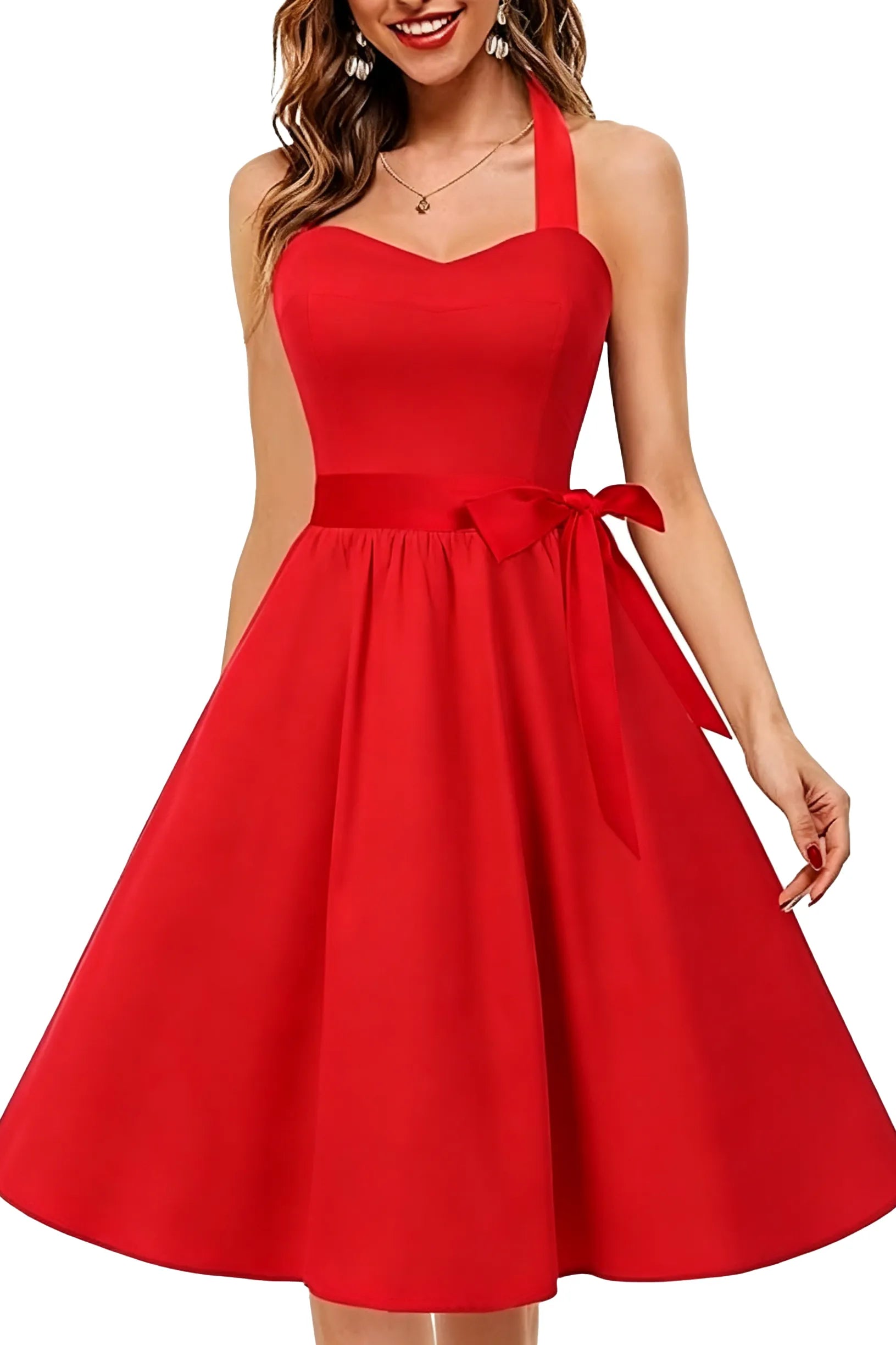 Aveline Sweetheart Halter Mini Dress