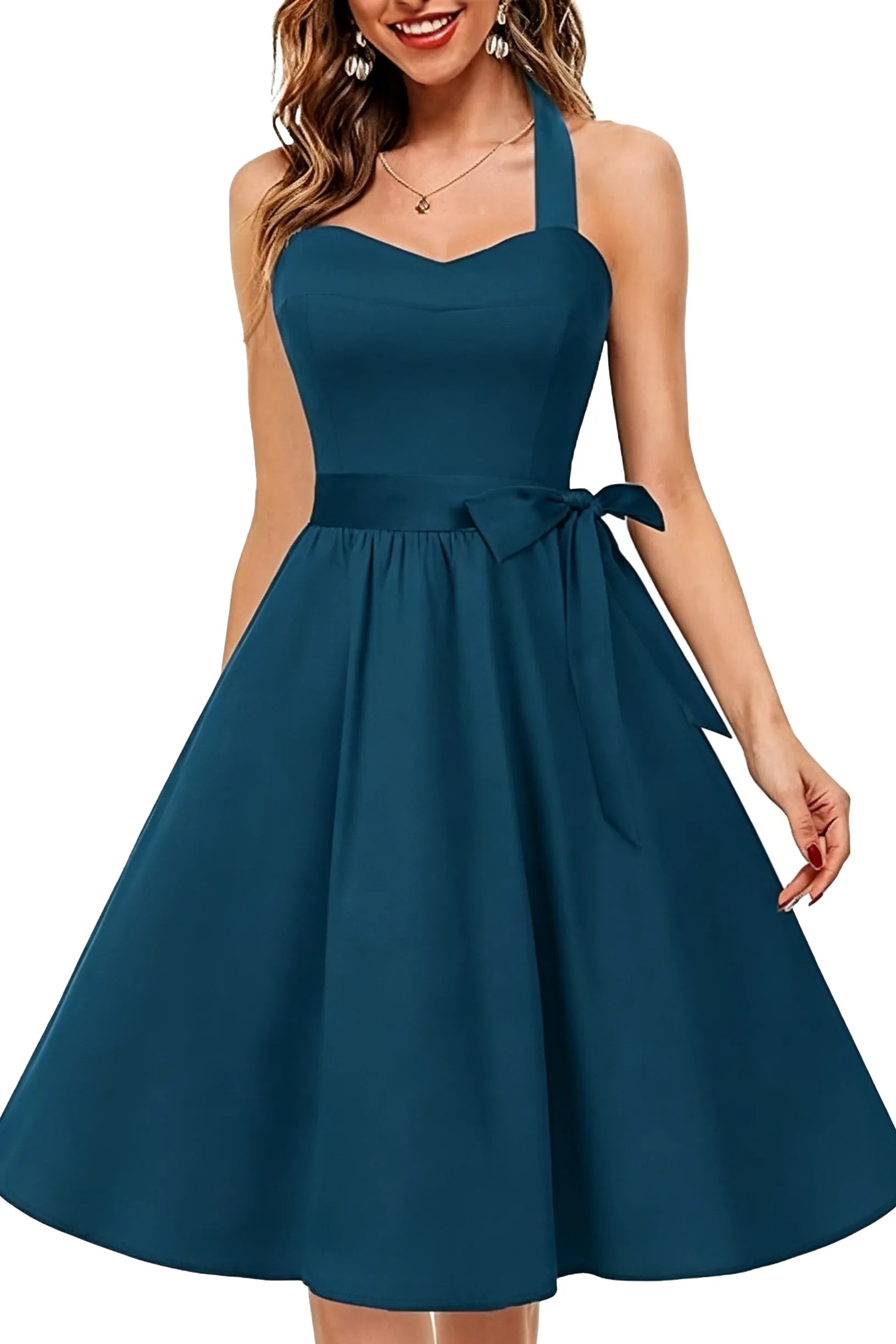 Aveline Sweetheart Halter Mini Dress