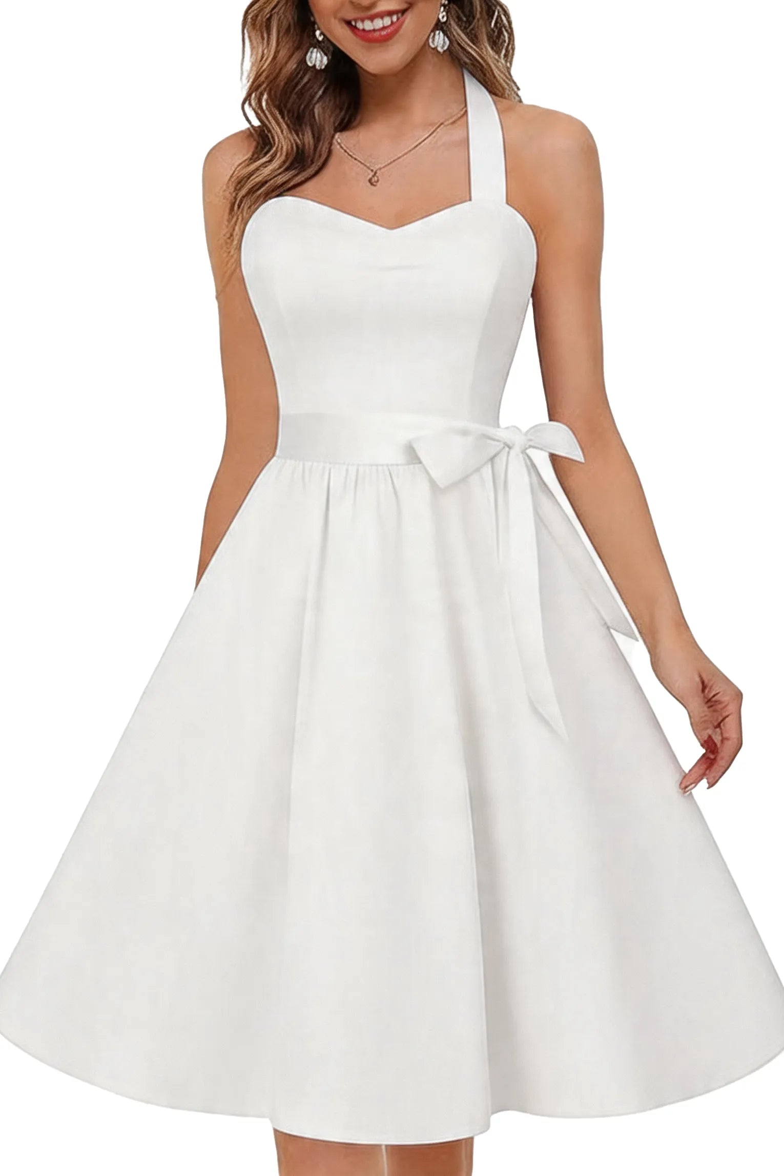 Aveline Sweetheart Halter Mini Dress