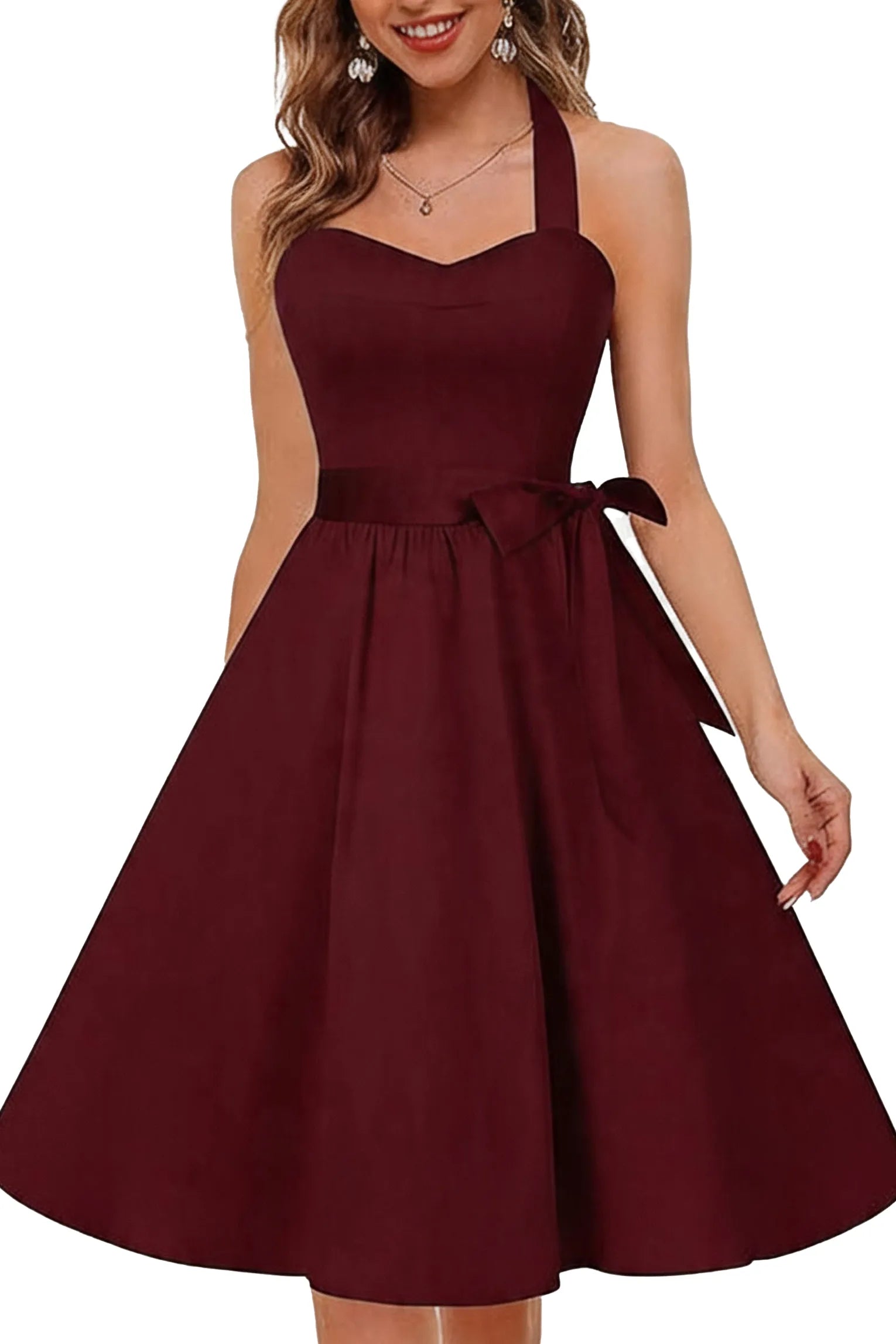 Aveline Sweetheart Halter Mini Dress