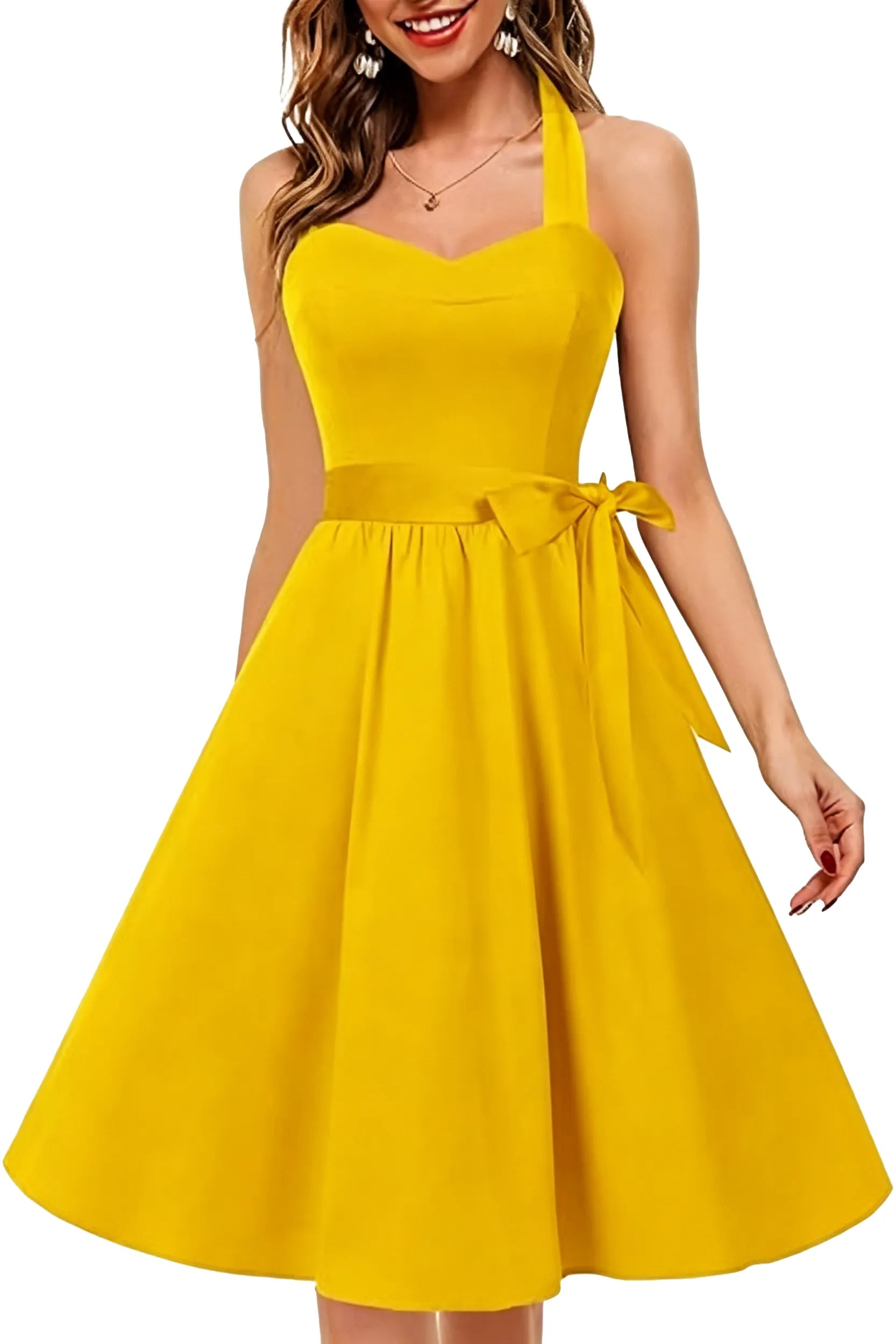 Aveline Sweetheart Halter Mini Dress