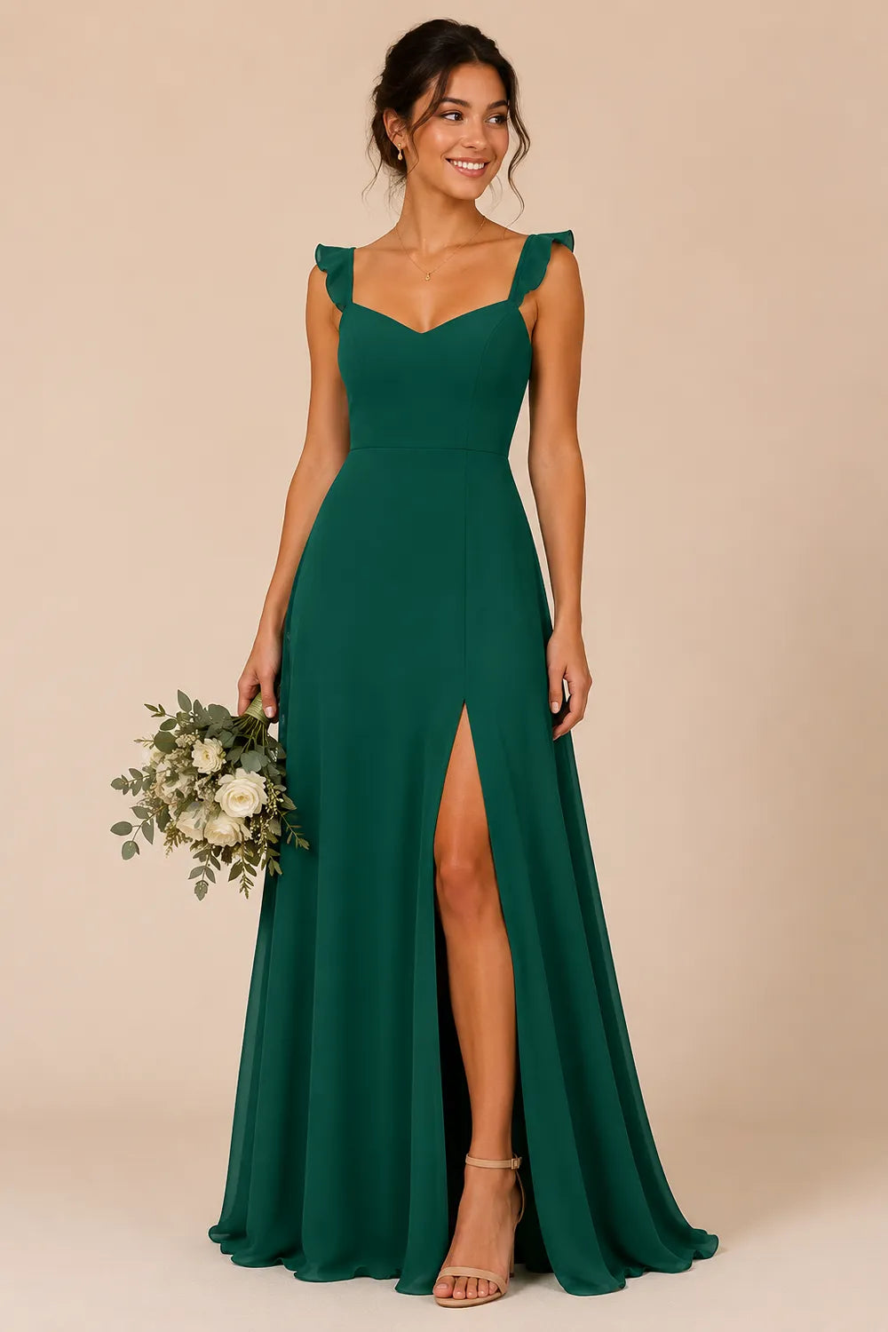 Elowen Open Back Bow Evening Dress