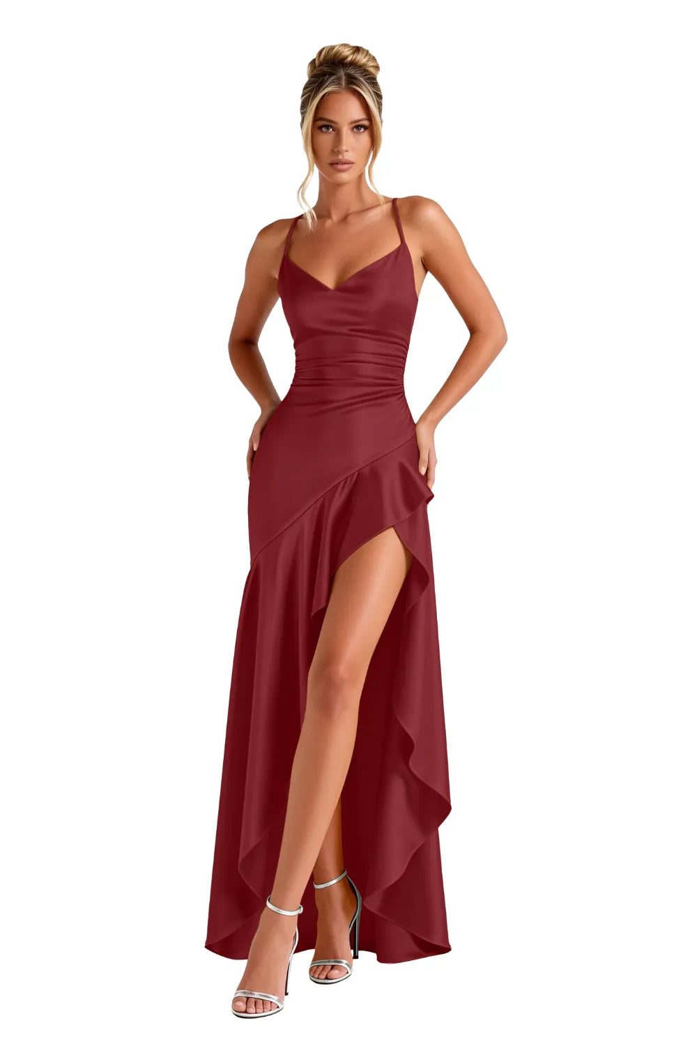 Long Elegant Prom Dress with High Slit Design