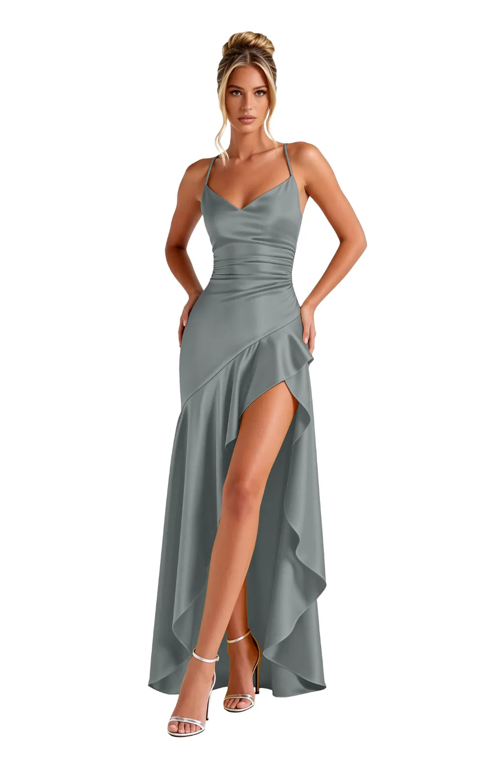 Long Elegant Prom Dress with High Slit Design