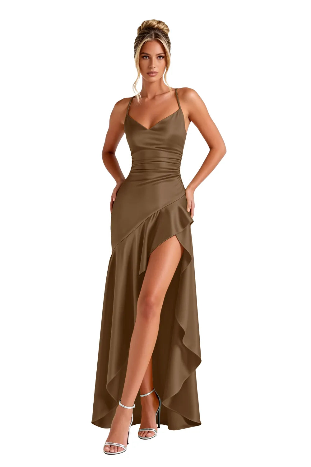 Long Elegant Prom Dress with High Slit Design