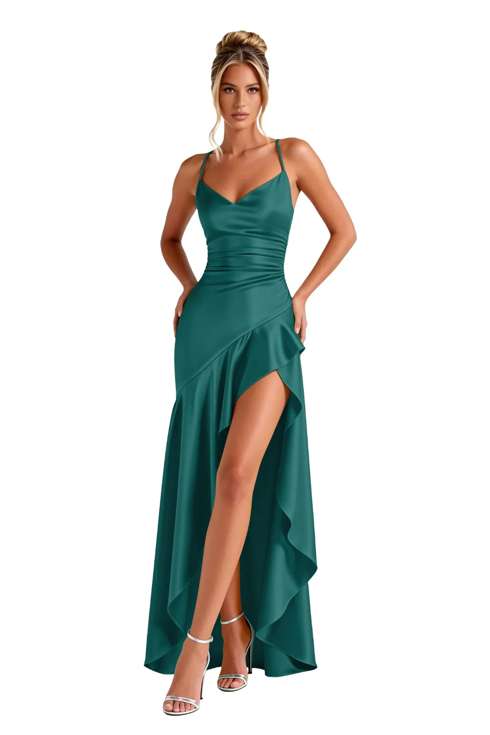 Long Elegant Prom Dress with High Slit Design