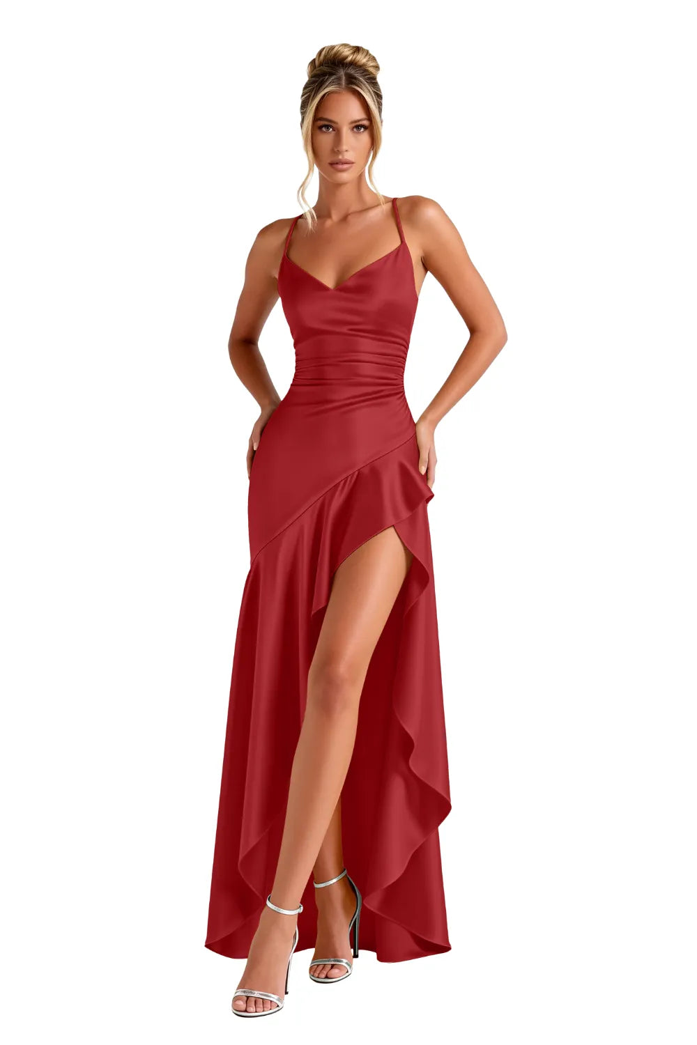Long Elegant Prom Dress with High Slit Design
