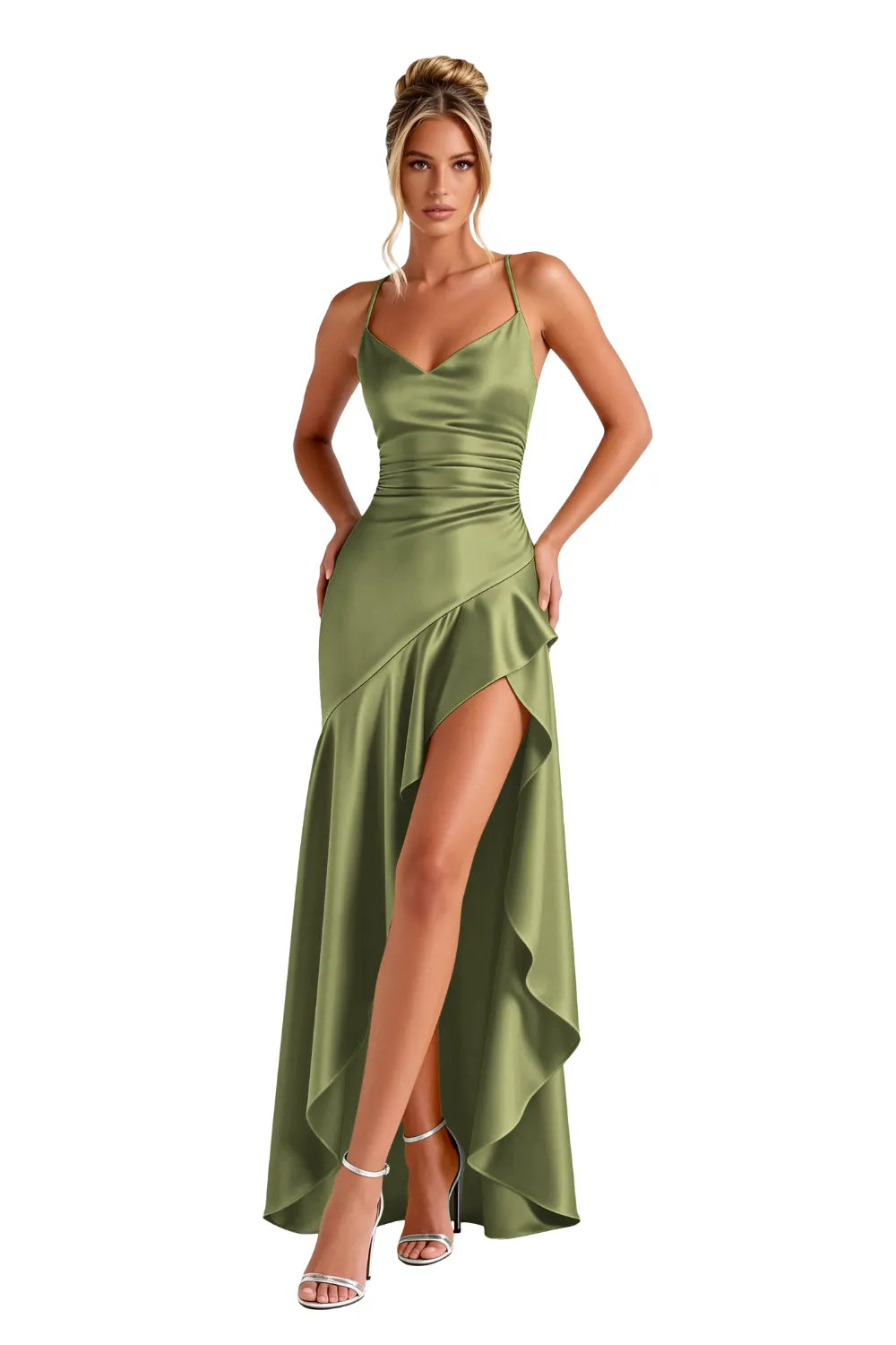 Long Elegant Prom Dress with High Slit Design