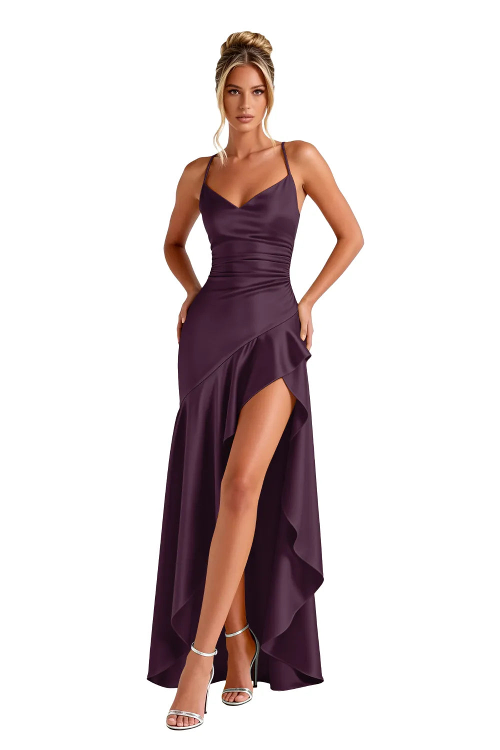 Long Elegant Prom Dress with High Slit Design