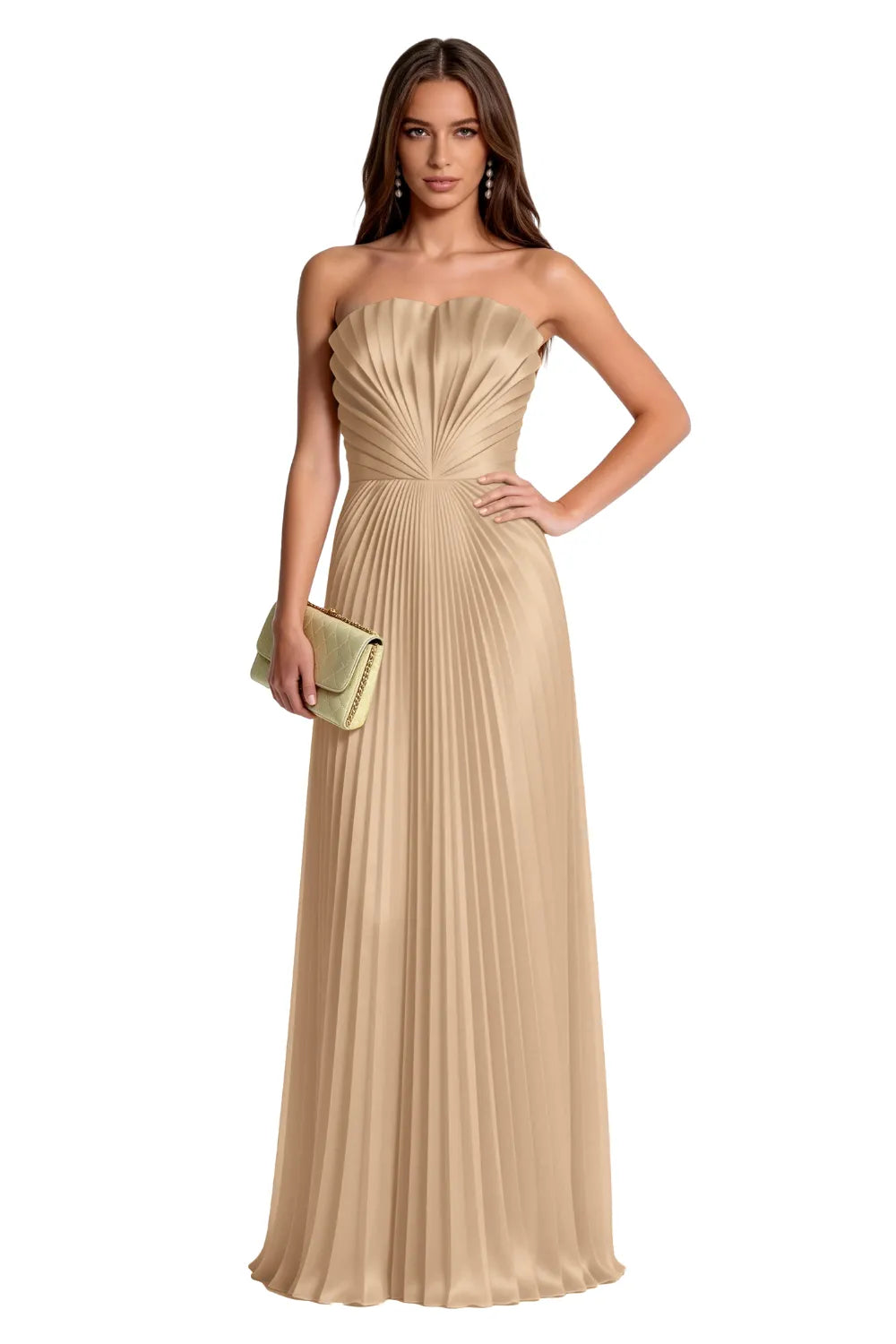 Seraphina Structured Pleated Maxi Dress
