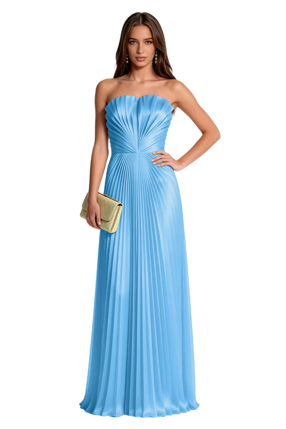 Seraphina Structured Pleated Maxi Dress