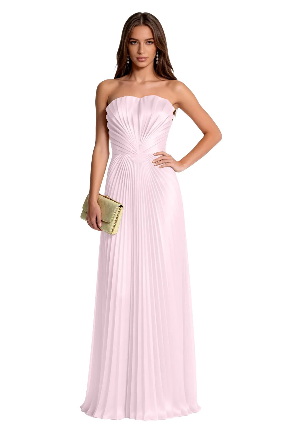 Seraphina Structured Pleated Maxi Dress