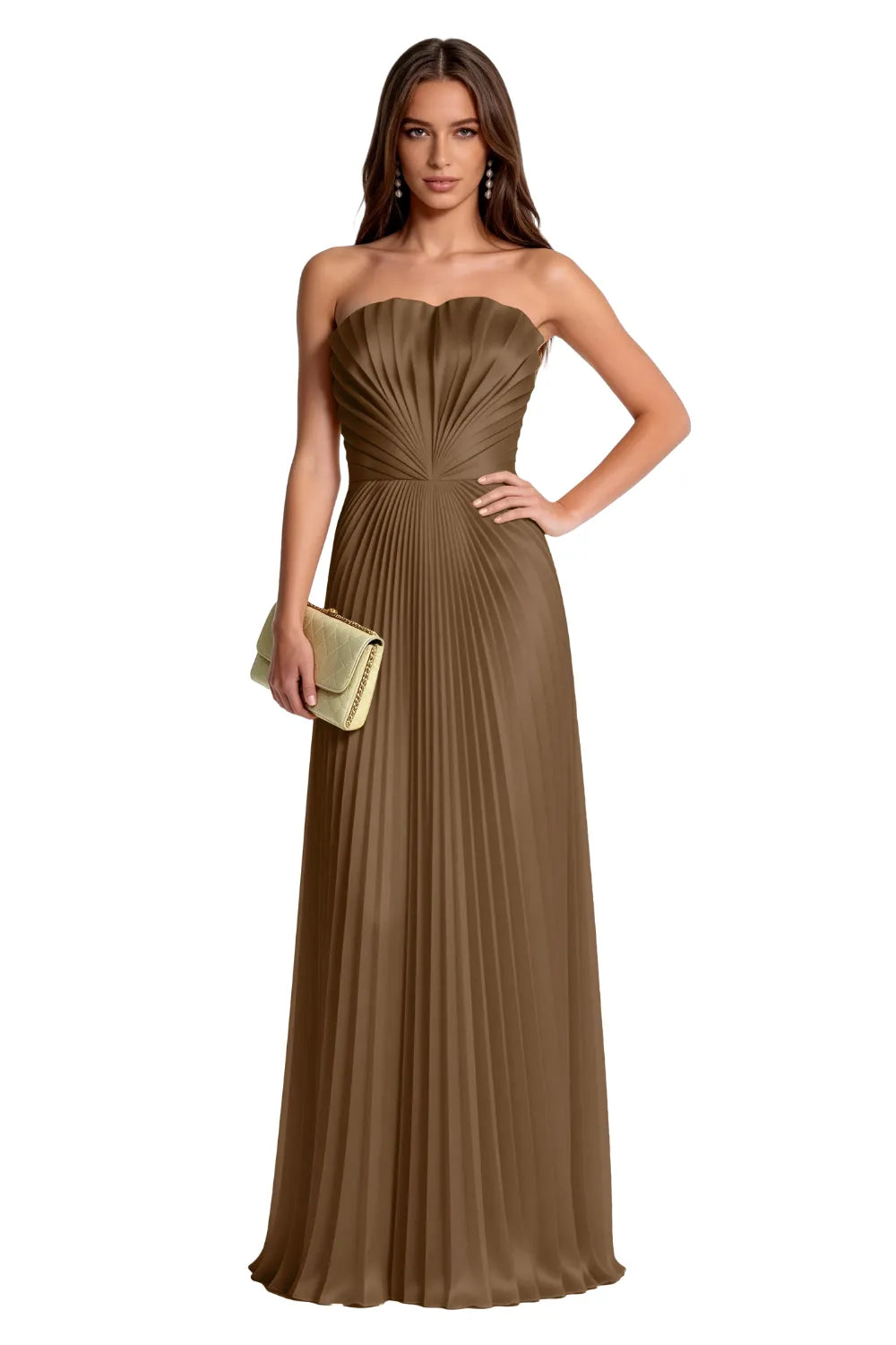 Seraphina Structured Pleated Maxi Dress