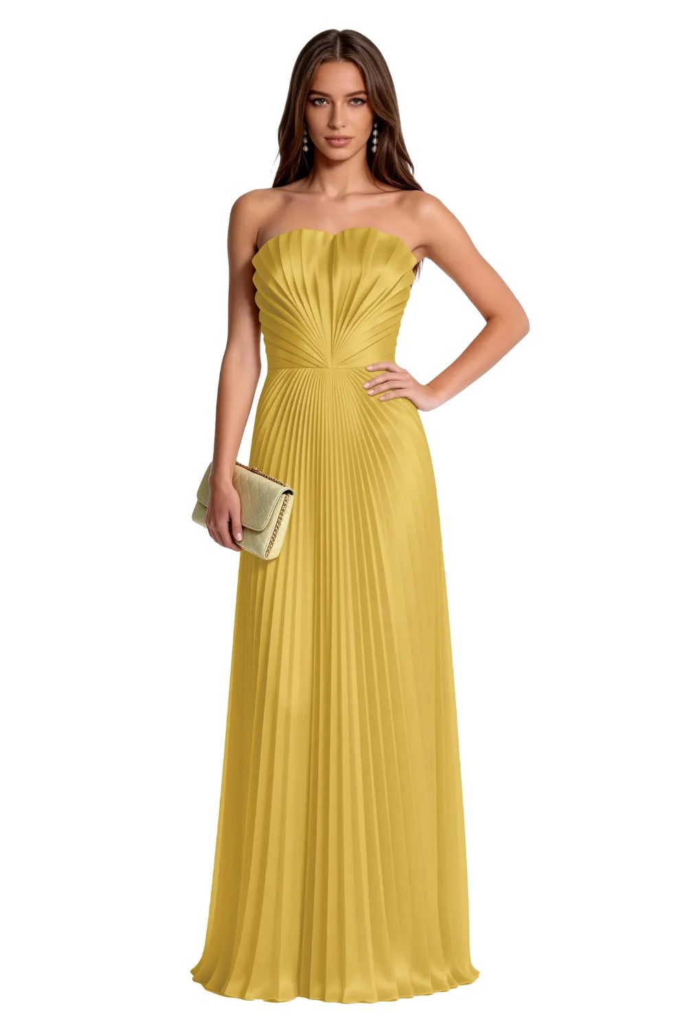 Seraphina Structured Pleated Maxi Dress
