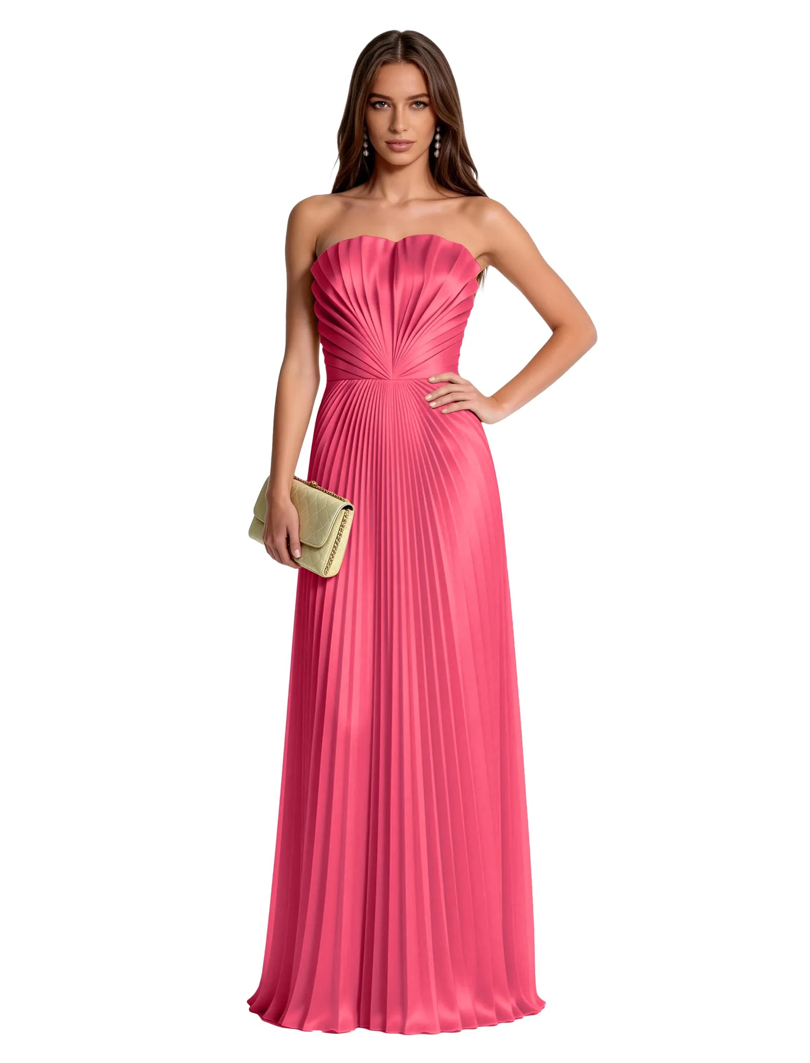 Seraphina Structured Pleated Maxi Dress