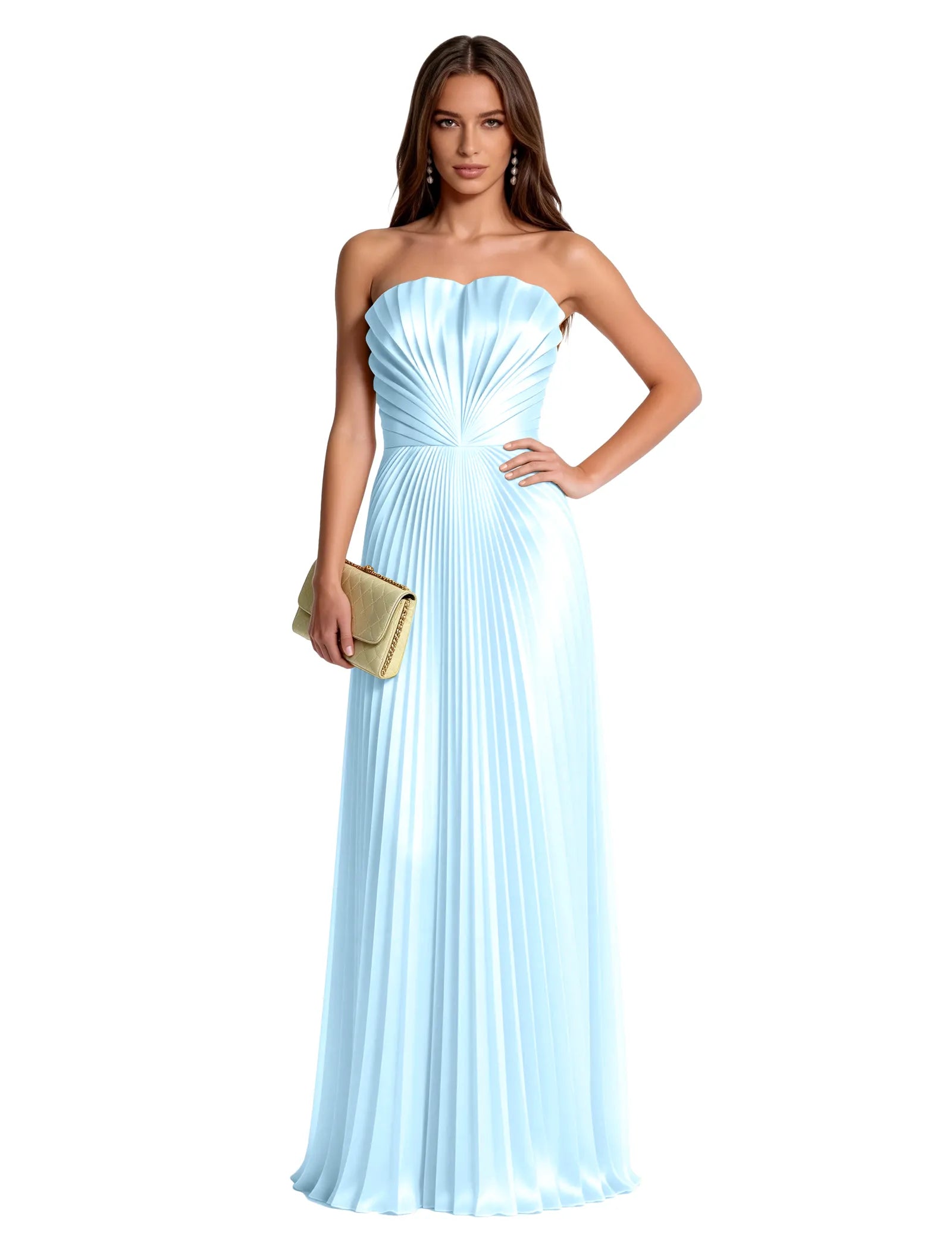 Seraphina Structured Pleated Maxi Dress