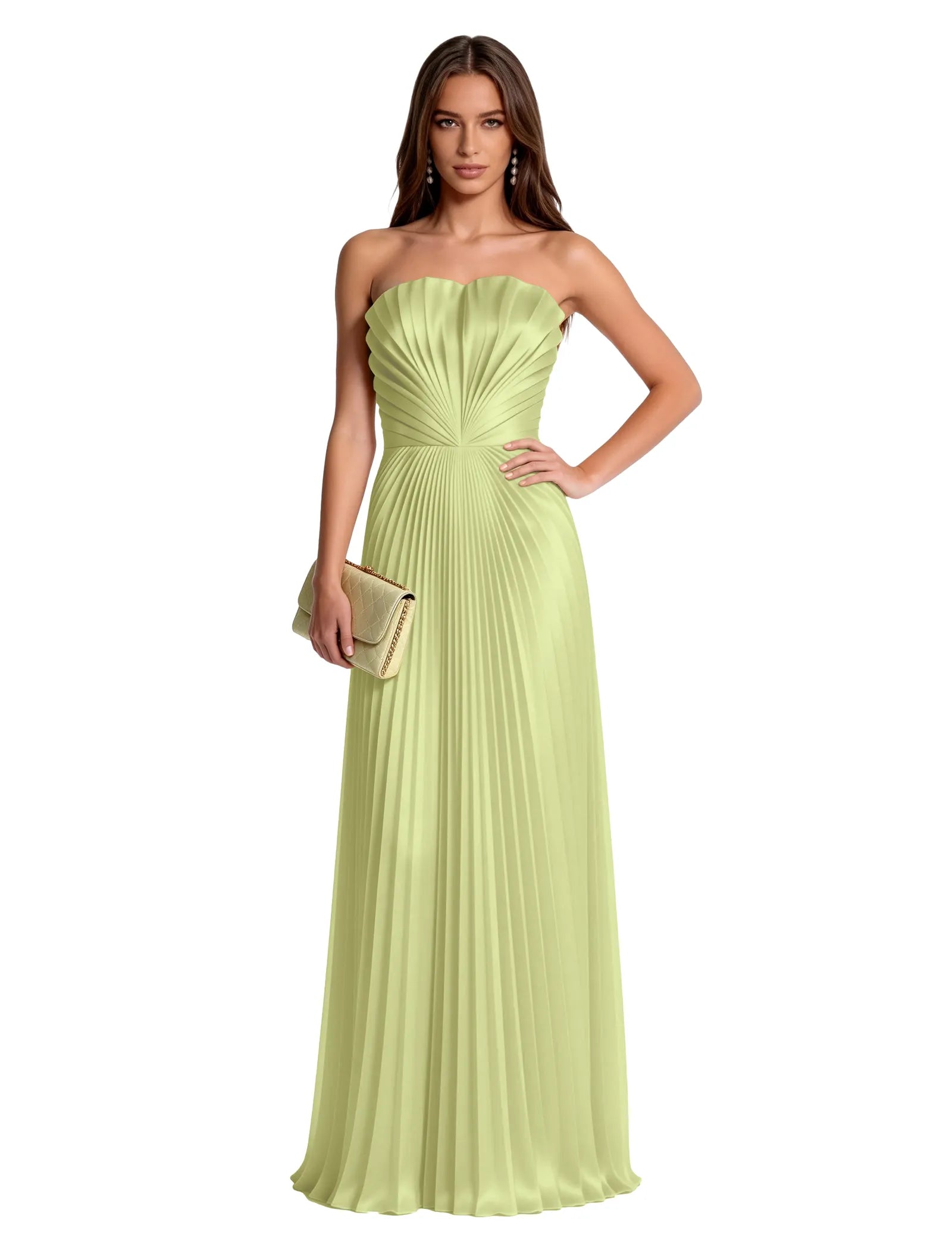 Seraphina Structured Pleated Maxi Dress