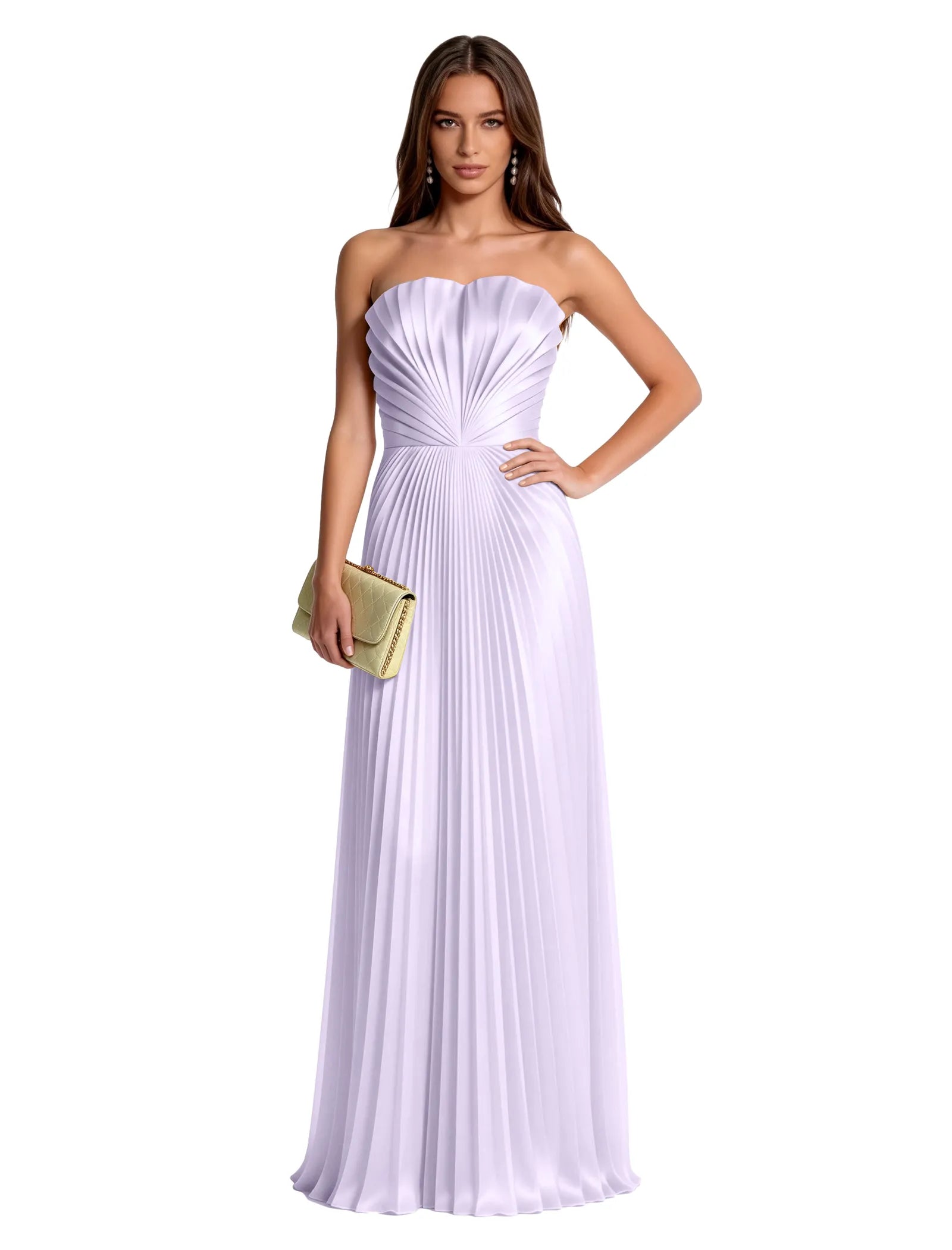 Seraphina Structured Pleated Maxi Dress