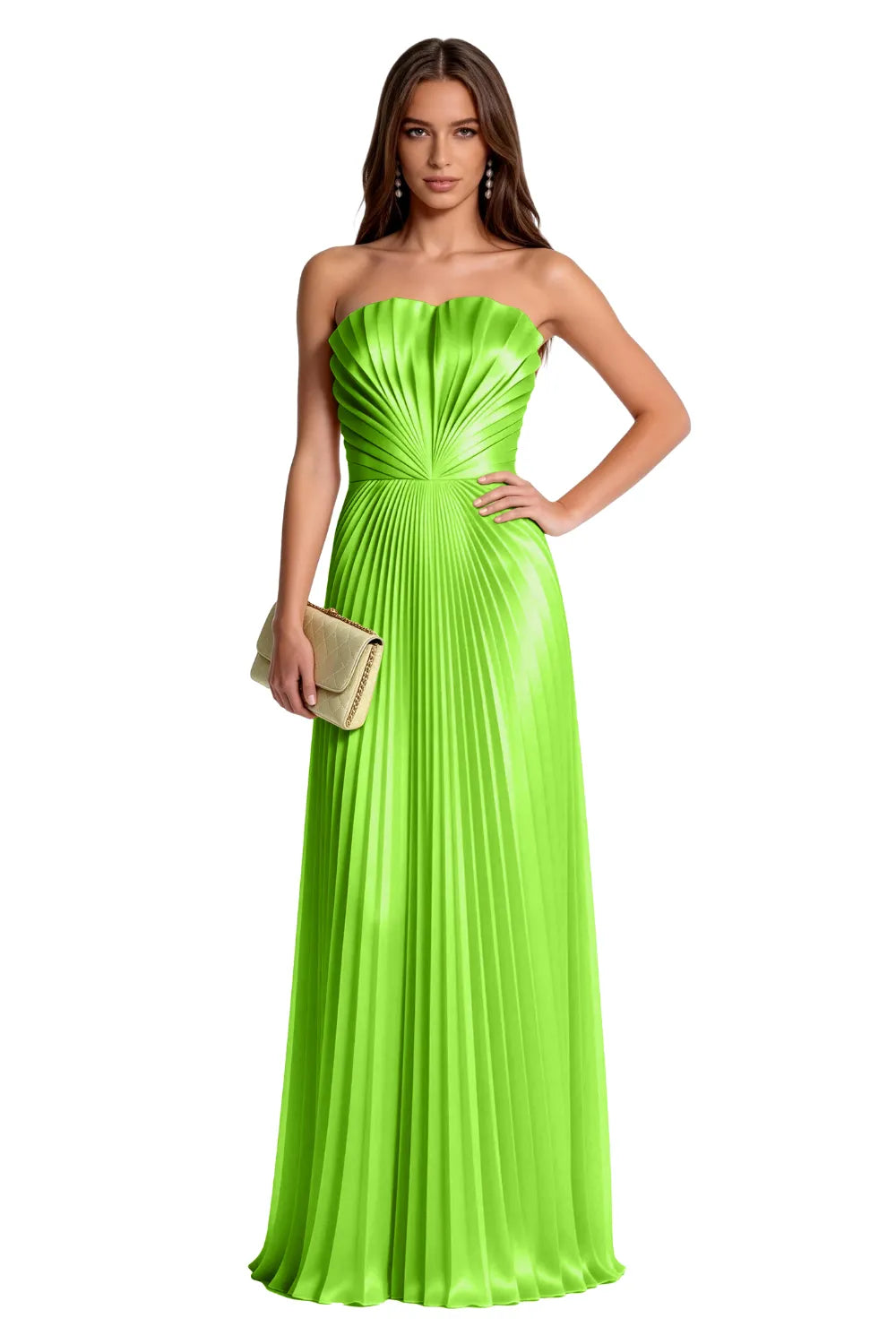 Seraphina Structured Pleated Maxi Dress