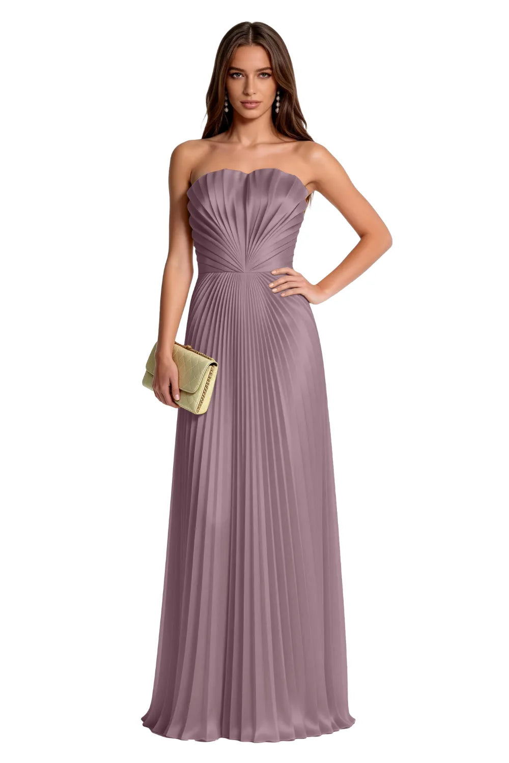 Seraphina Structured Pleated Maxi Dress