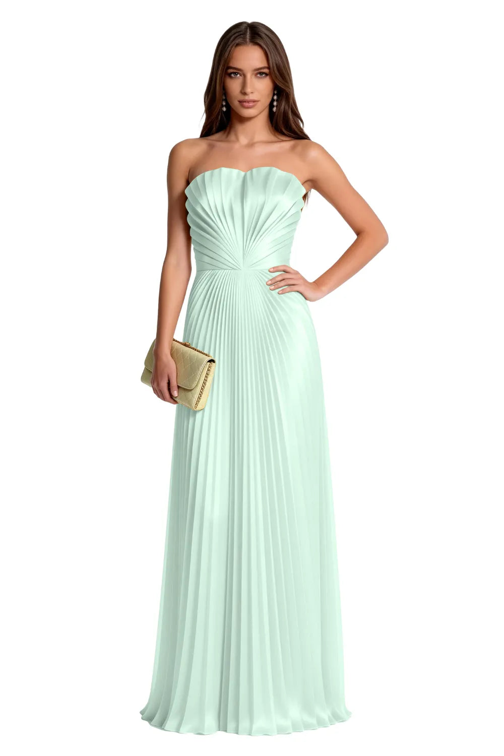 Seraphina Structured Pleated Maxi Dress