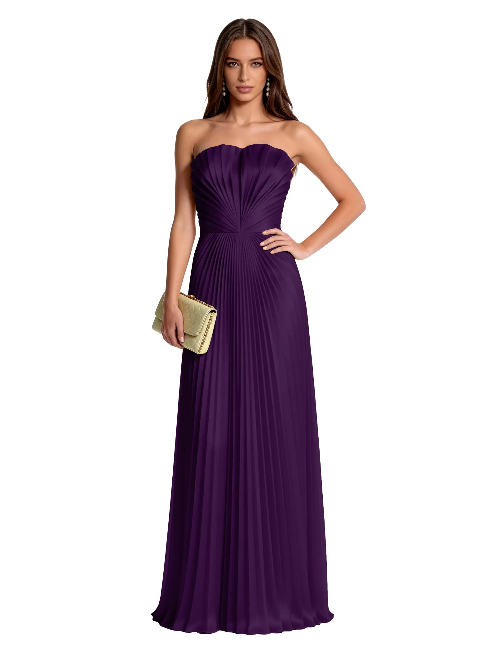 Seraphina Structured Pleated Maxi Dress