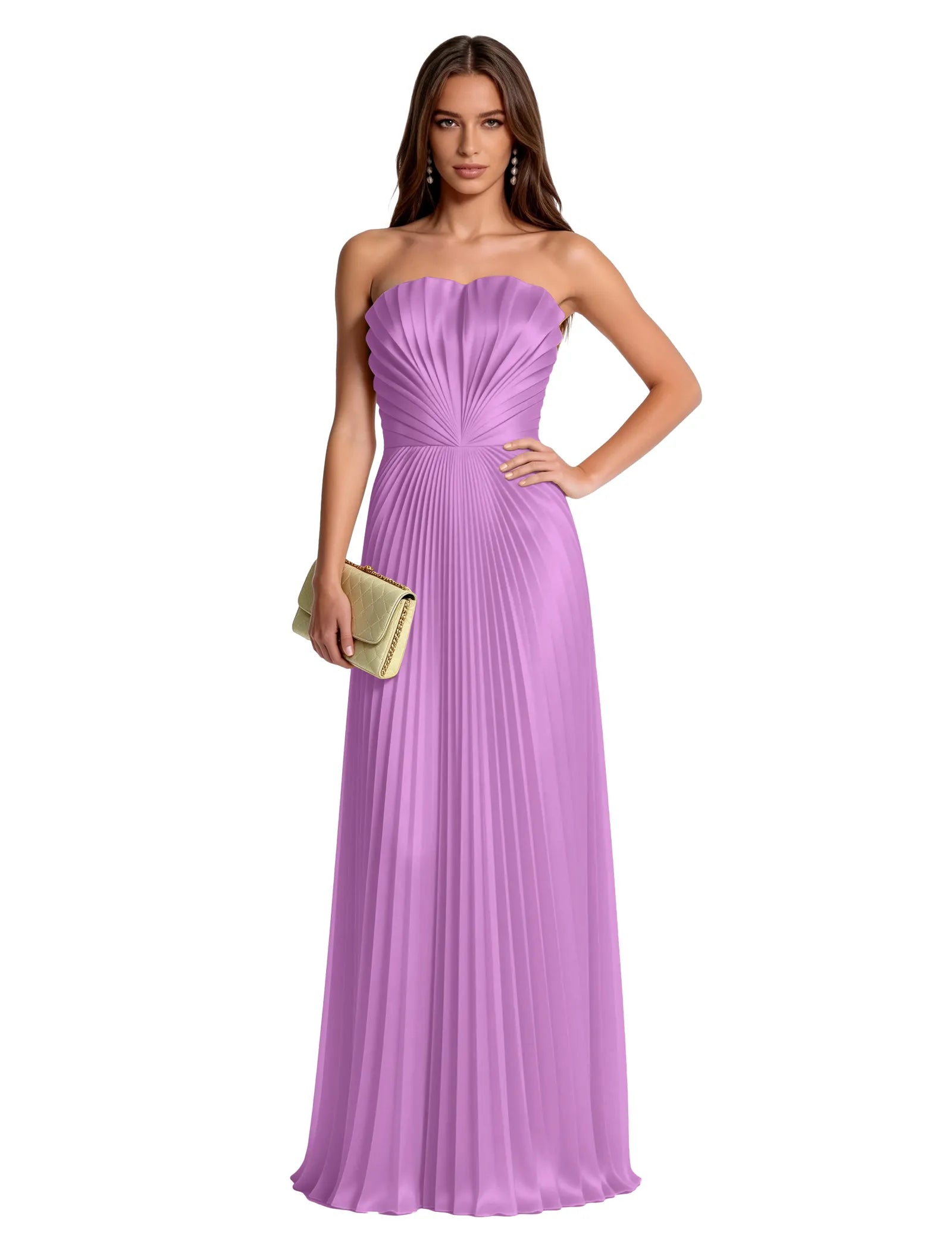 Seraphina Structured Pleated Maxi Dress