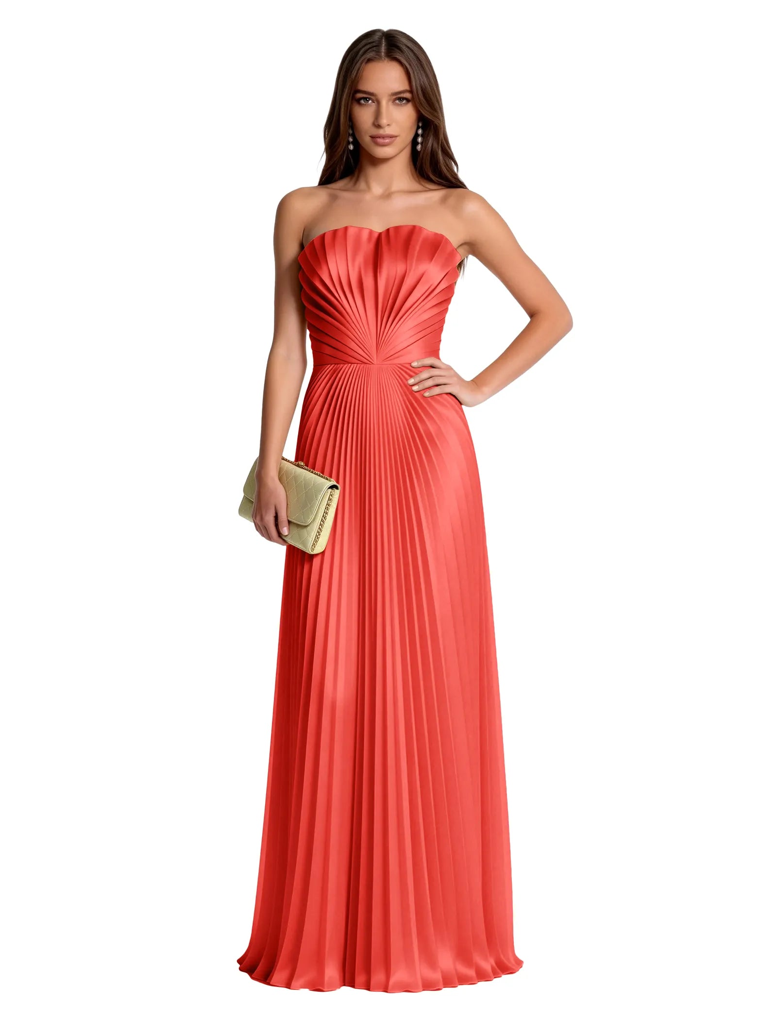 Seraphina Structured Pleated Maxi Dress