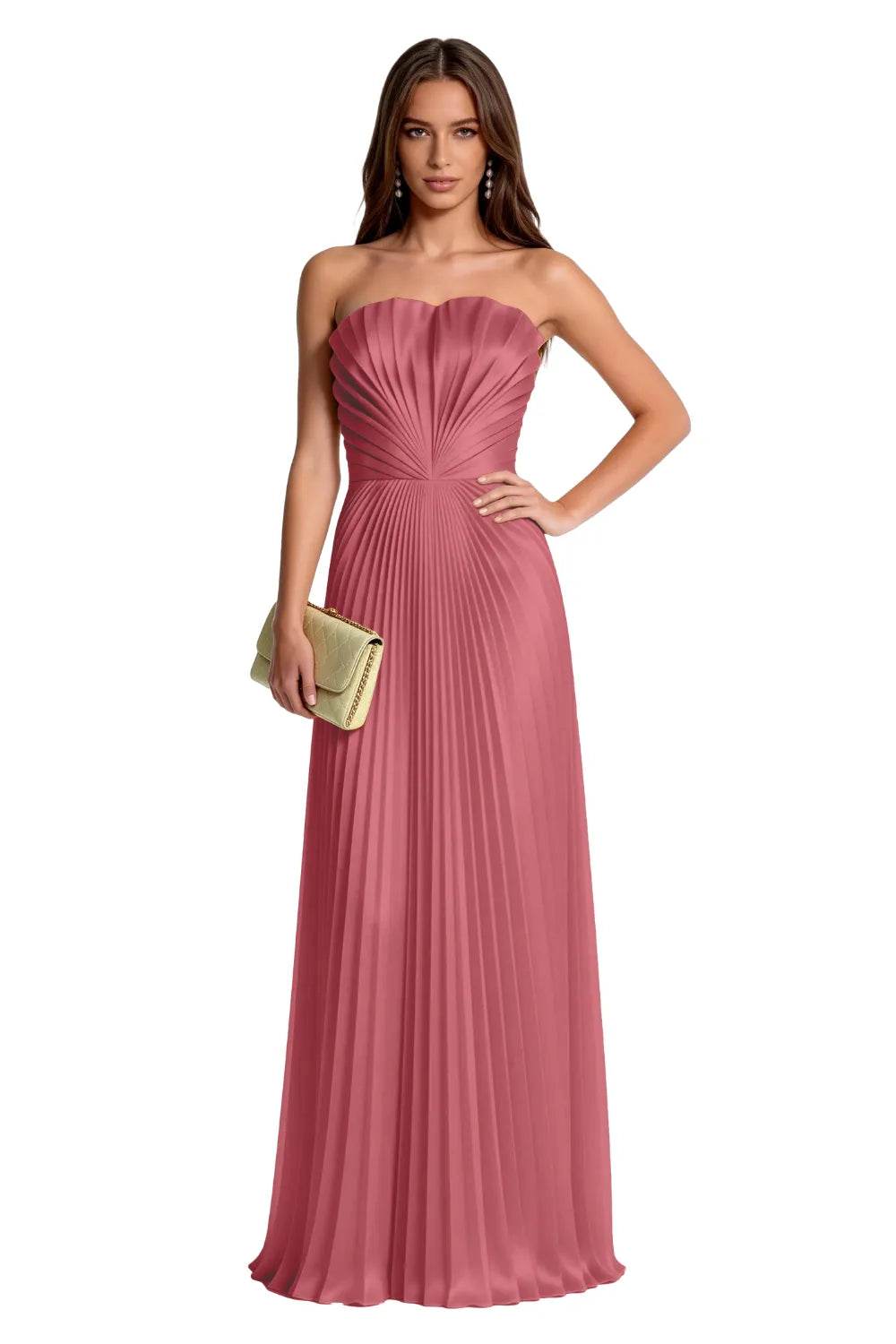 Seraphina Structured Pleated Maxi Dress
